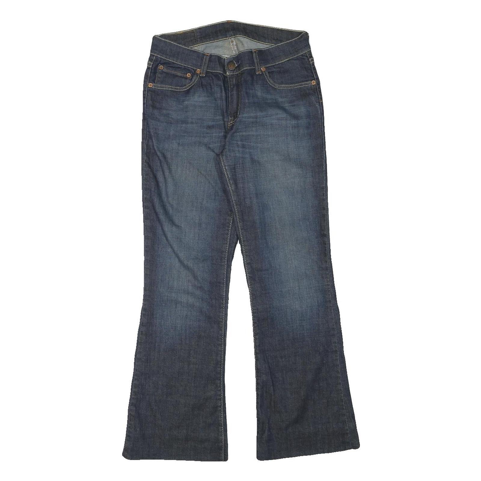 LEVI'S Womens Blue Regular Flared Denim Medium W28 L27 Jeans Cotton Blend Zip Refurbished - N/A refurbished available on Cerqular