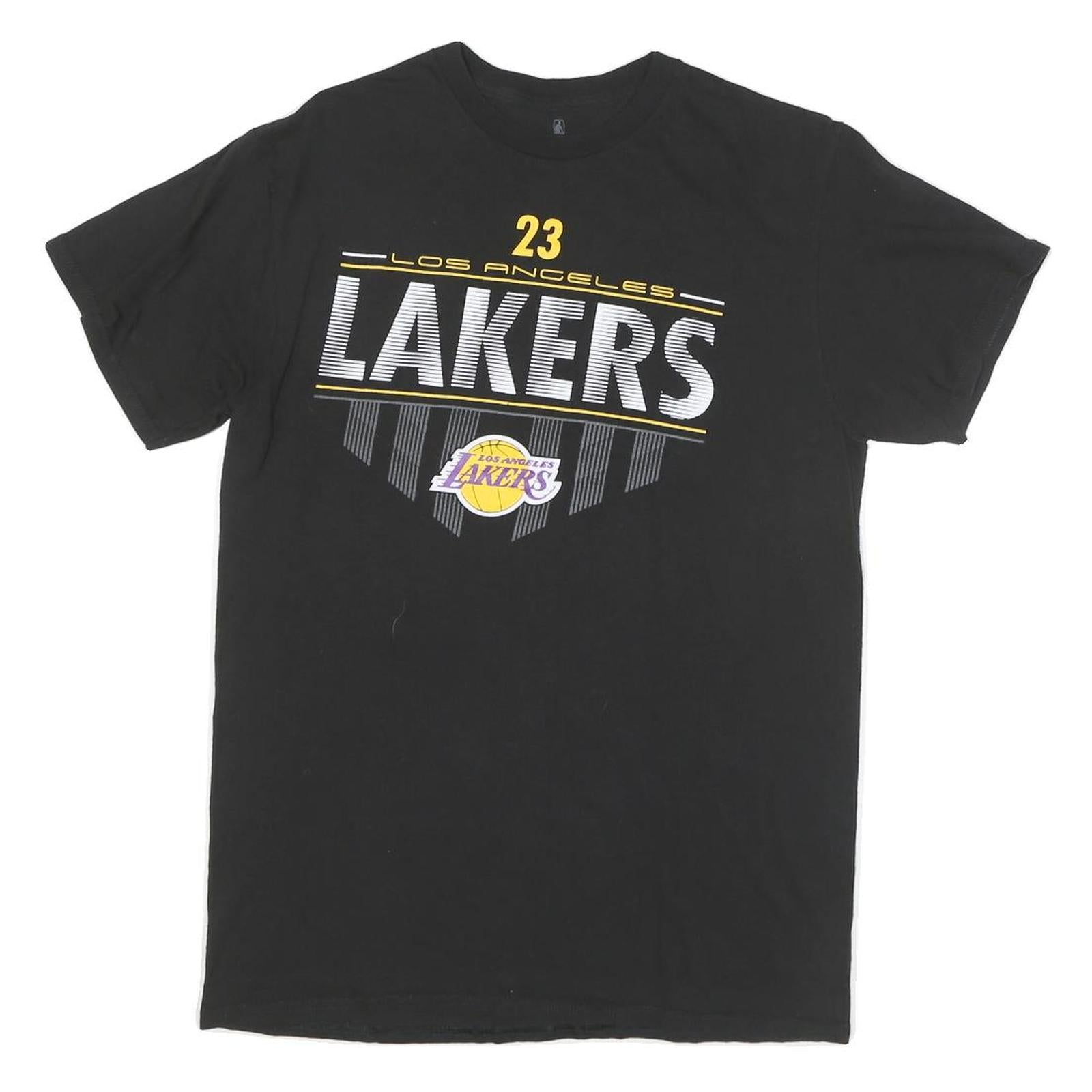 NBA Mens Black Los Angeles Lakers Lebron James T-Shirt M Short Sleeve Crew Neck Refurbished - N/A refurbished available on Cerqular