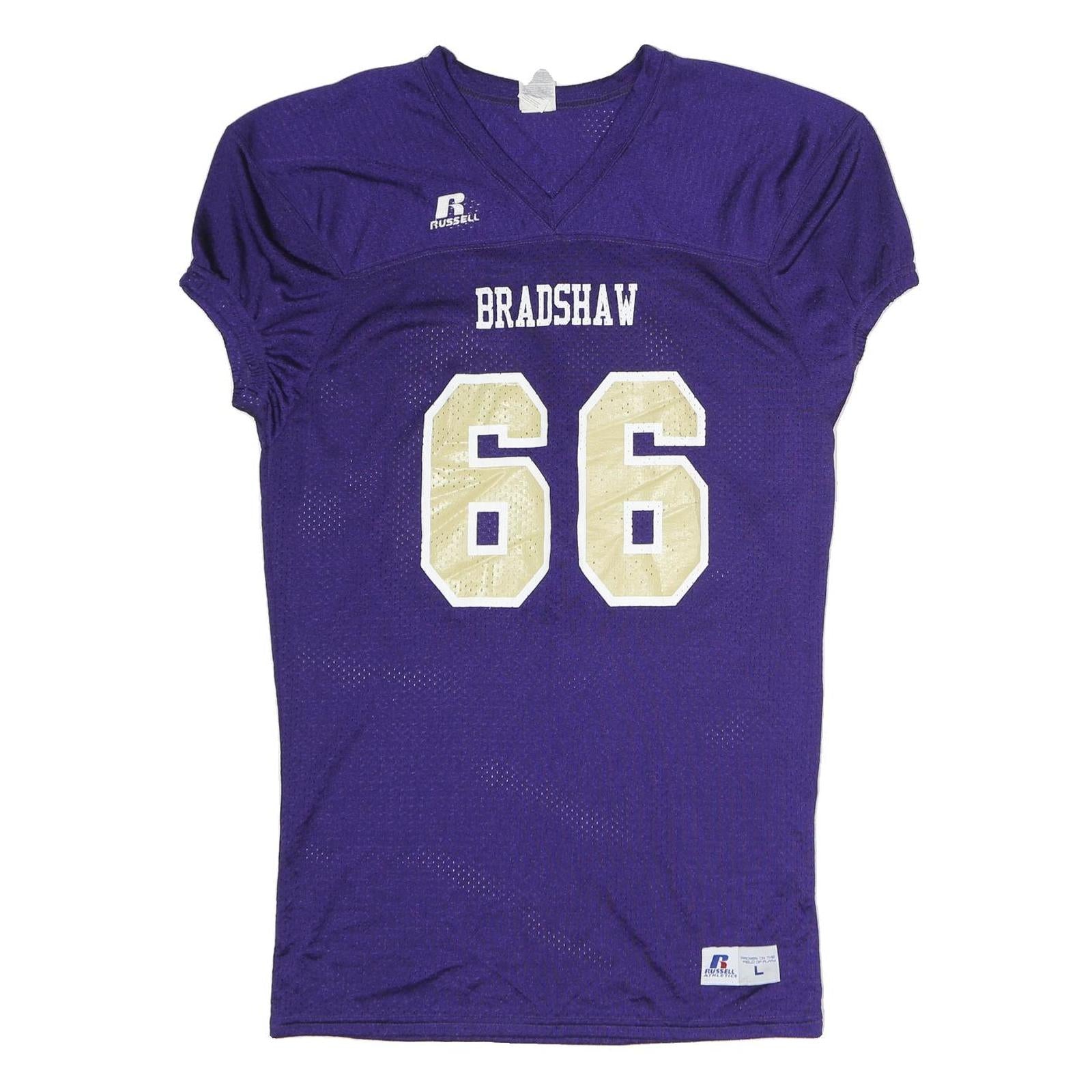 Buy RUSSELL ATHLETIC Mens Purple Jersey L Short Sleeve V-Neck Bradshaw Rangel 66 Refurbished - $29.89 RUSSELL ATHLETIC Mens Purple Jersey L Short Sleeve V-Neck Bradshaw Rangel 66 Refurbished - N/A refurbished available on Cerqular