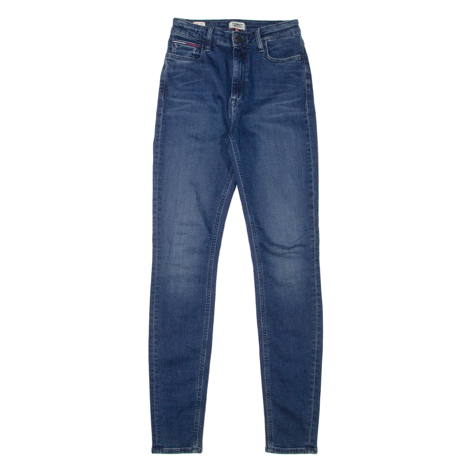 TOMMY HILFIGER Santana High Rise Womens Jeans Blue Slim Skinny Denim Stone Wash W23 L32 Refurbished - N/A refurbished available on Cerqular