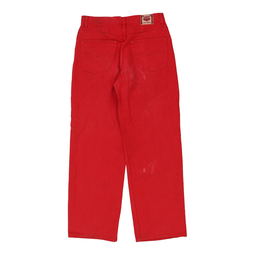 Clark Jeans - Medium Red Cotton Refurbished - Thrifted (note: this is a term often used to describe second- refurbished available on Cerqular
