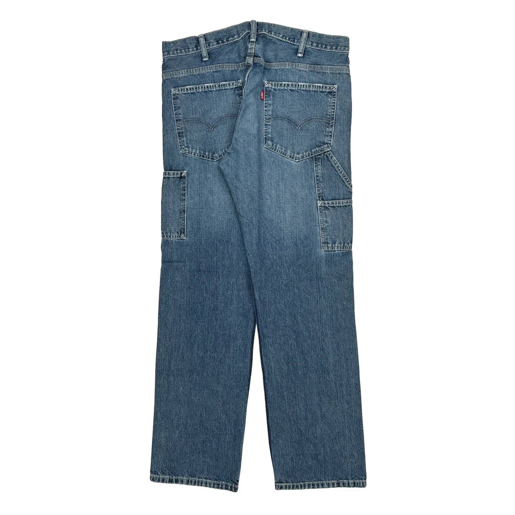 Levis Carpenter Jeans - 36W 34L Blue Cotton Refurbished - Thrifted (note: this is a term often used to describe second- refurbished available on Cerqular
