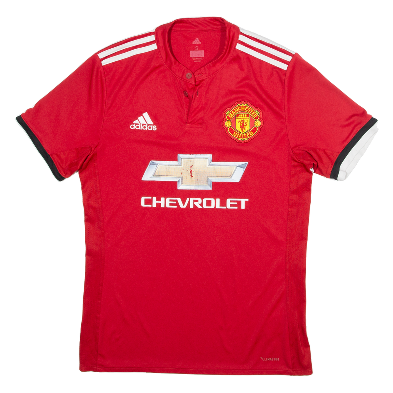 ADIDAS Manchester United Mens Jersey Red Button Neck S Refurbished - N/A refurbished available on Cerqular