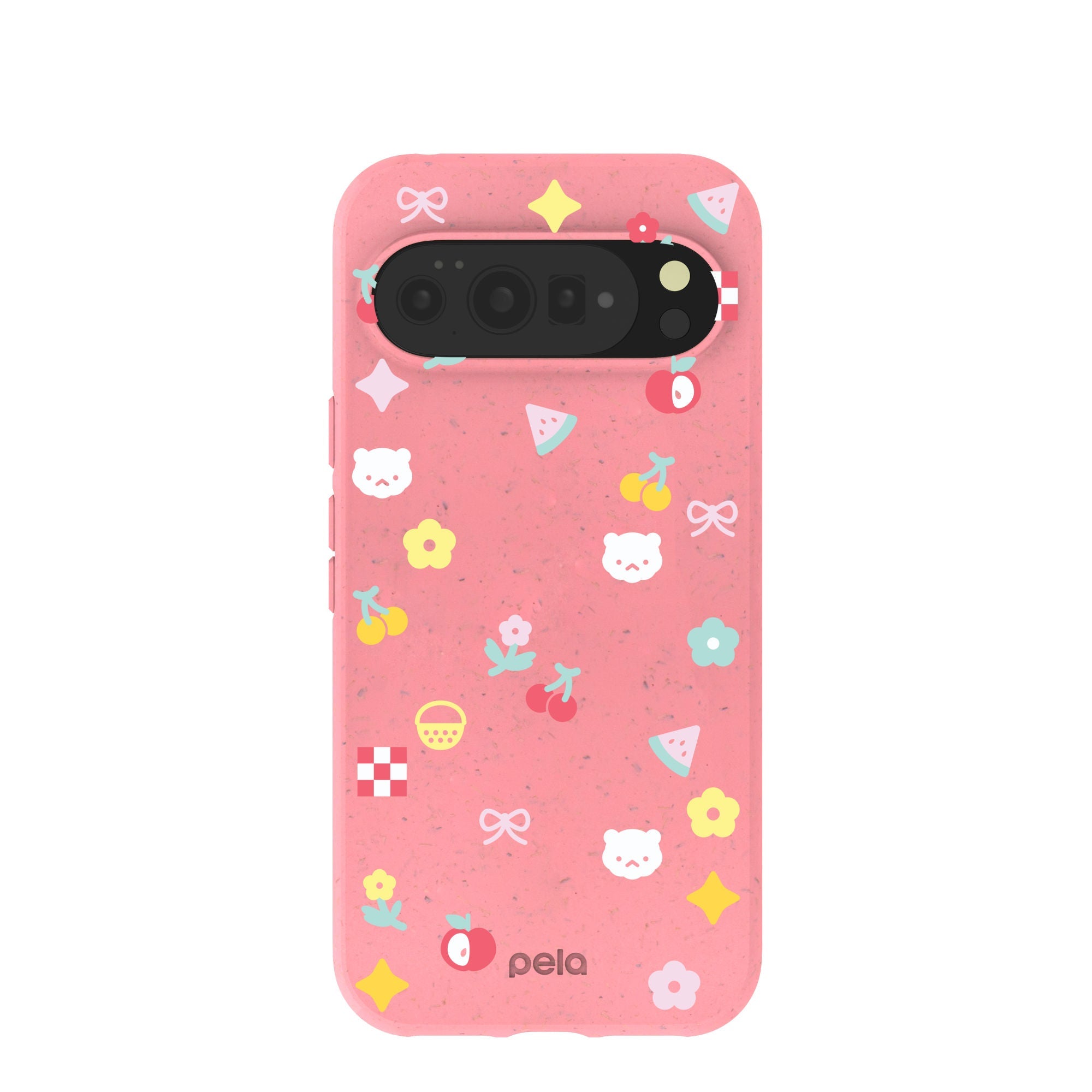Bubblegum Pink Pretty Picnic Google Pixel 10 Pro XL Case Refurbished - Pela Case refurbished available on Cerqular