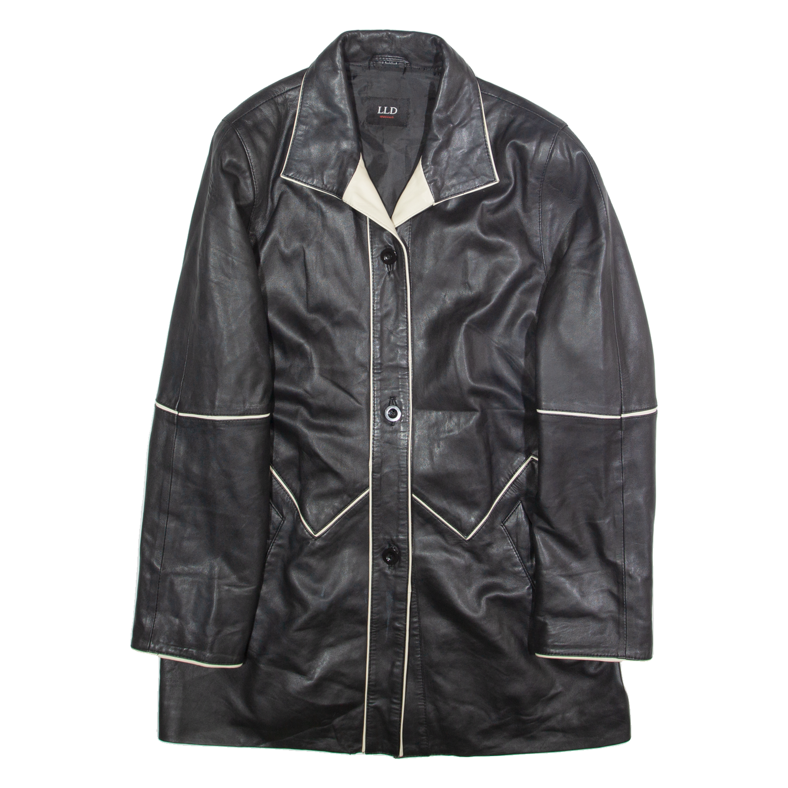 LLD Womens Jacket Black Faux Leather L Refurbished - N/A refurbished available on Cerqular