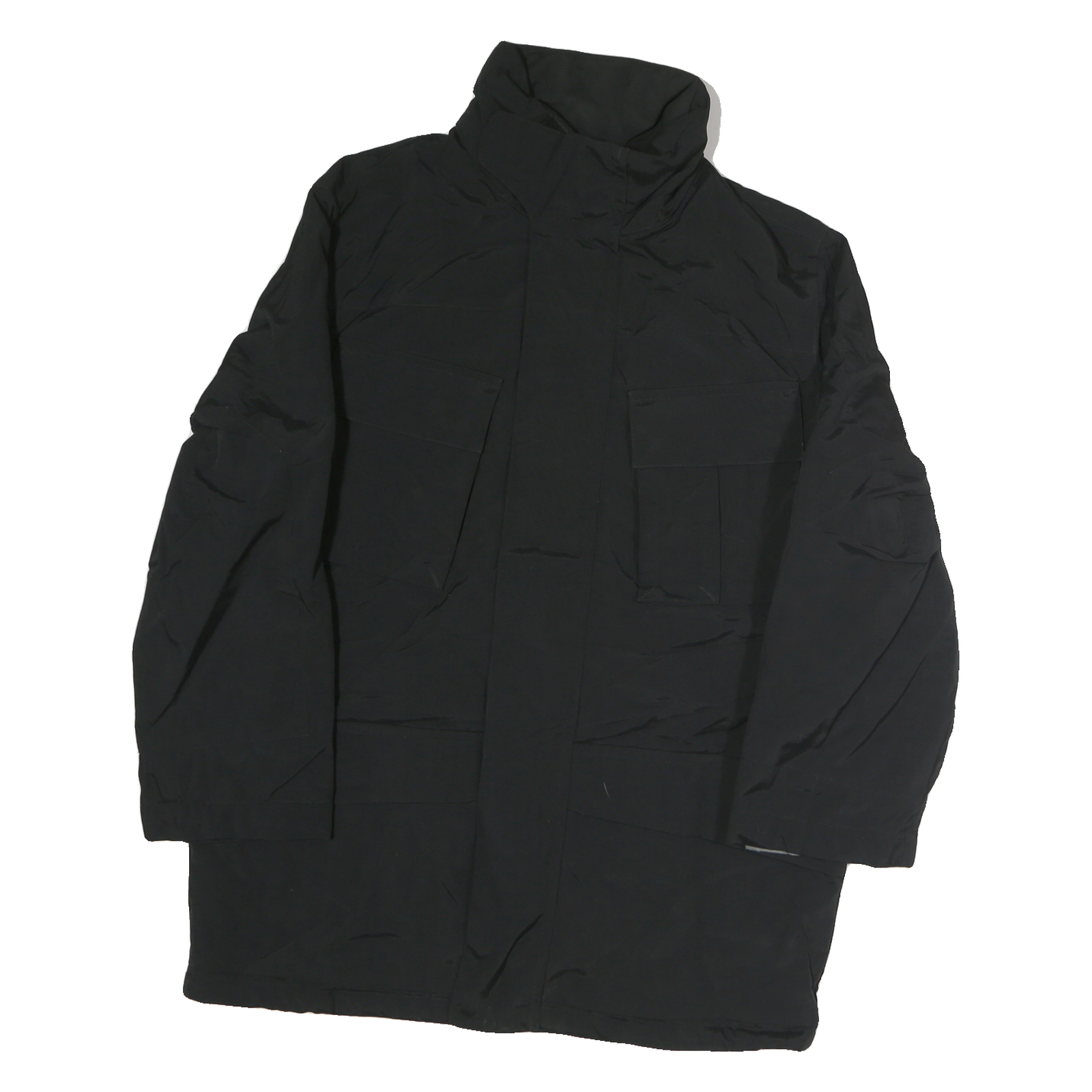 NAUTICA Mens Black Polyester Blend Casual Jacket L Zip Pocket Winter Outerwear Refurbished - N/A refurbished available on Cerqular