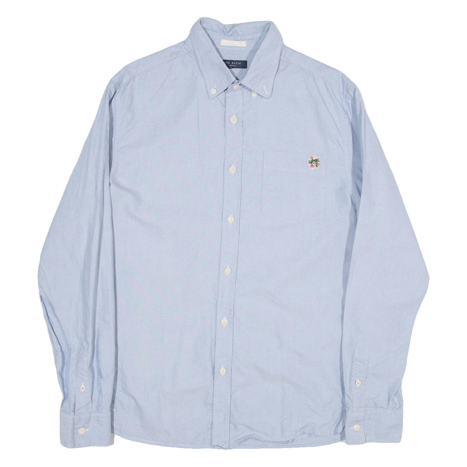 TED BAKER Mens Plain Shirt Blue Long Sleeve M Refurbished - N/A refurbished available on Cerqular
