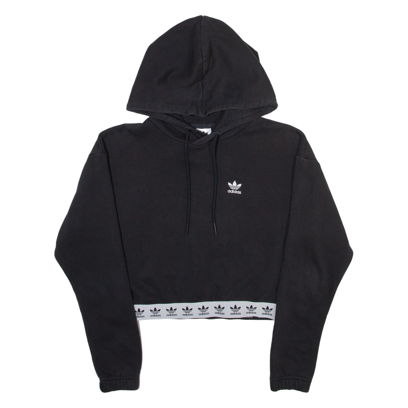 ADIDAS ORIGINALS Womens Black Hoodie UK 8 Refurbished - N/A refurbished available on Cerqular