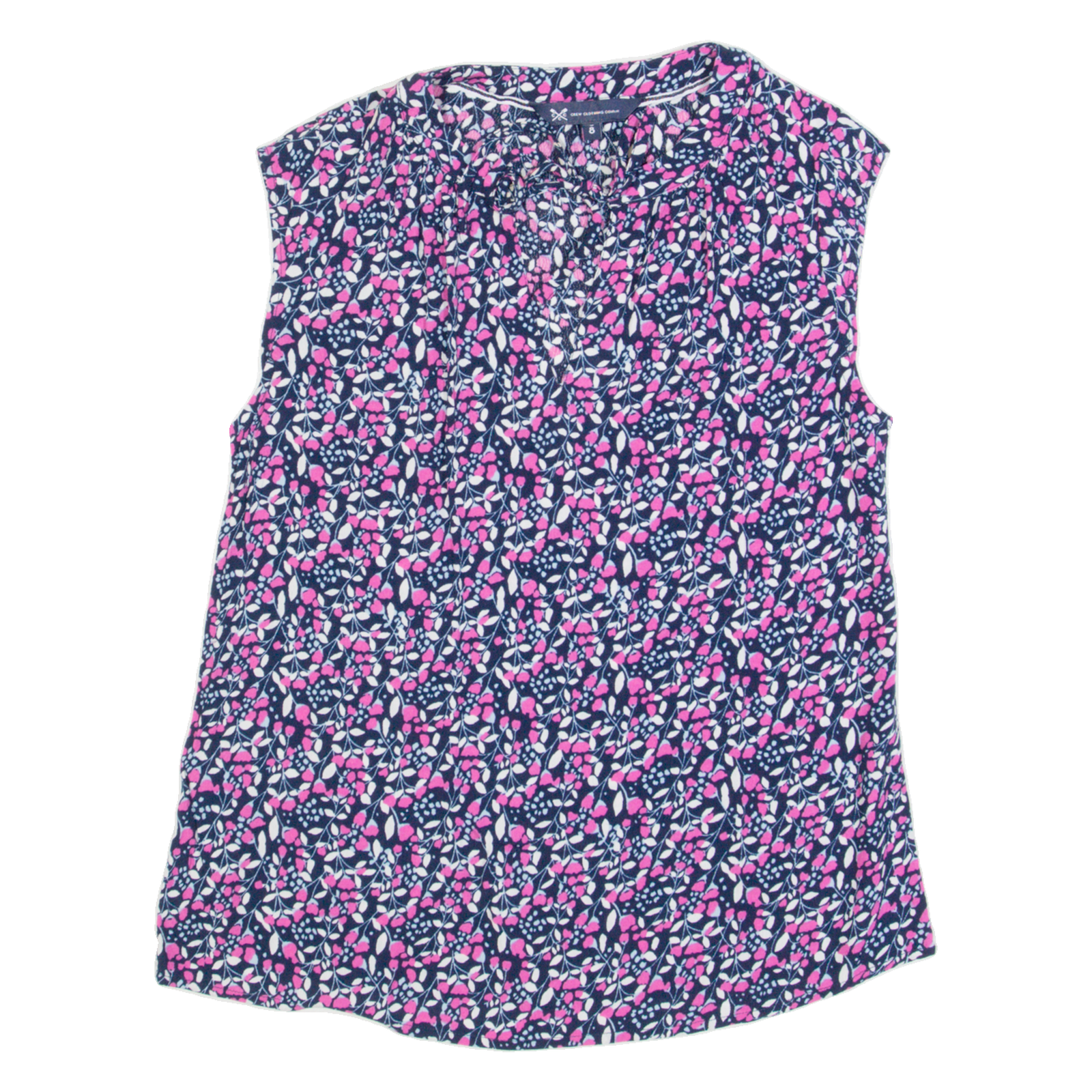CREW CLOTHING Womens Printed Vest Purple V-Neck Sleeveless Floral UK 8 Refurbished - N/A refurbished available on Cerqular