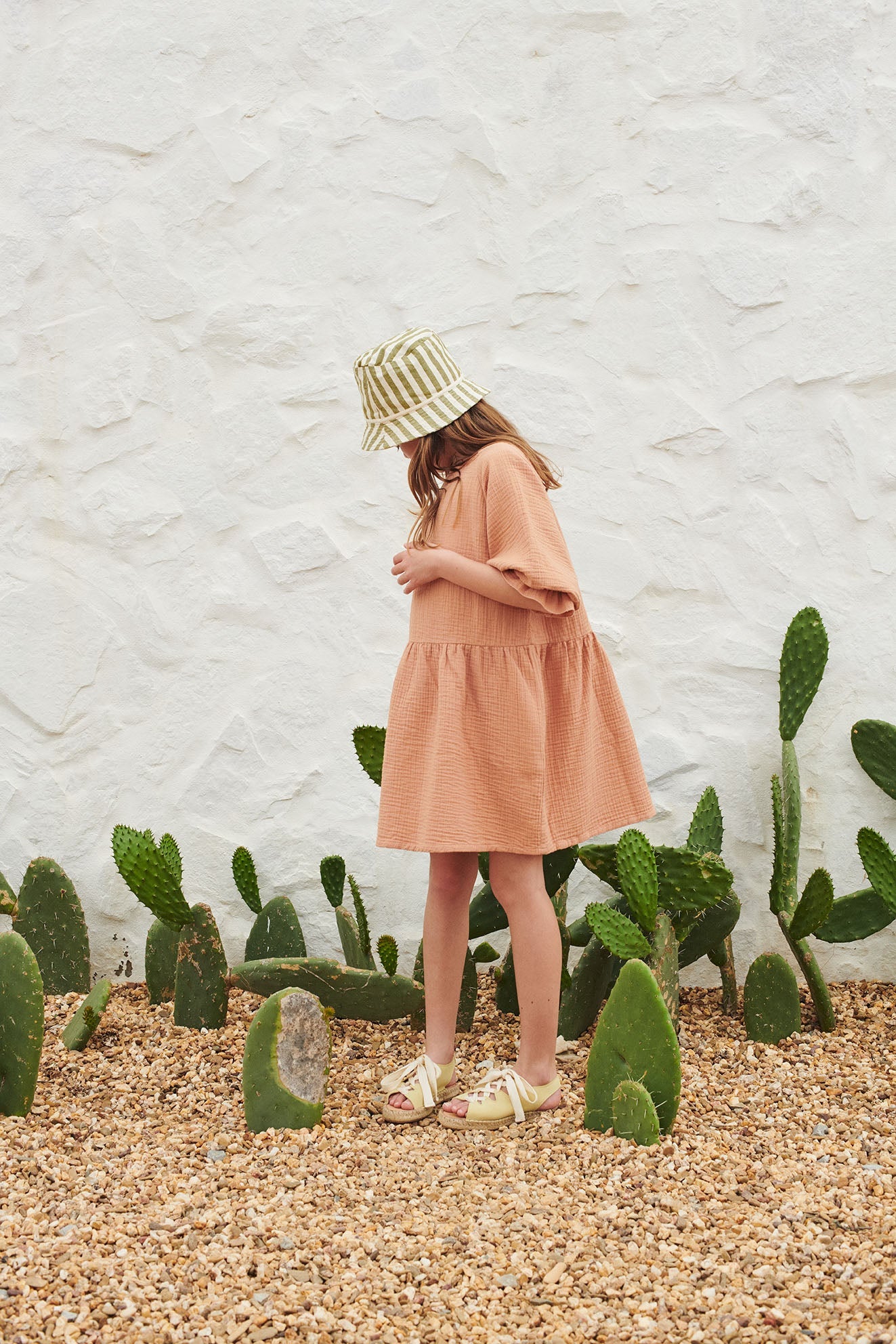 Organic muslin girl dress Lilou - Toast | Size: 4 Refurbished - N/A (Note: This brand may not be well-known globally refurbished available on Cerqular