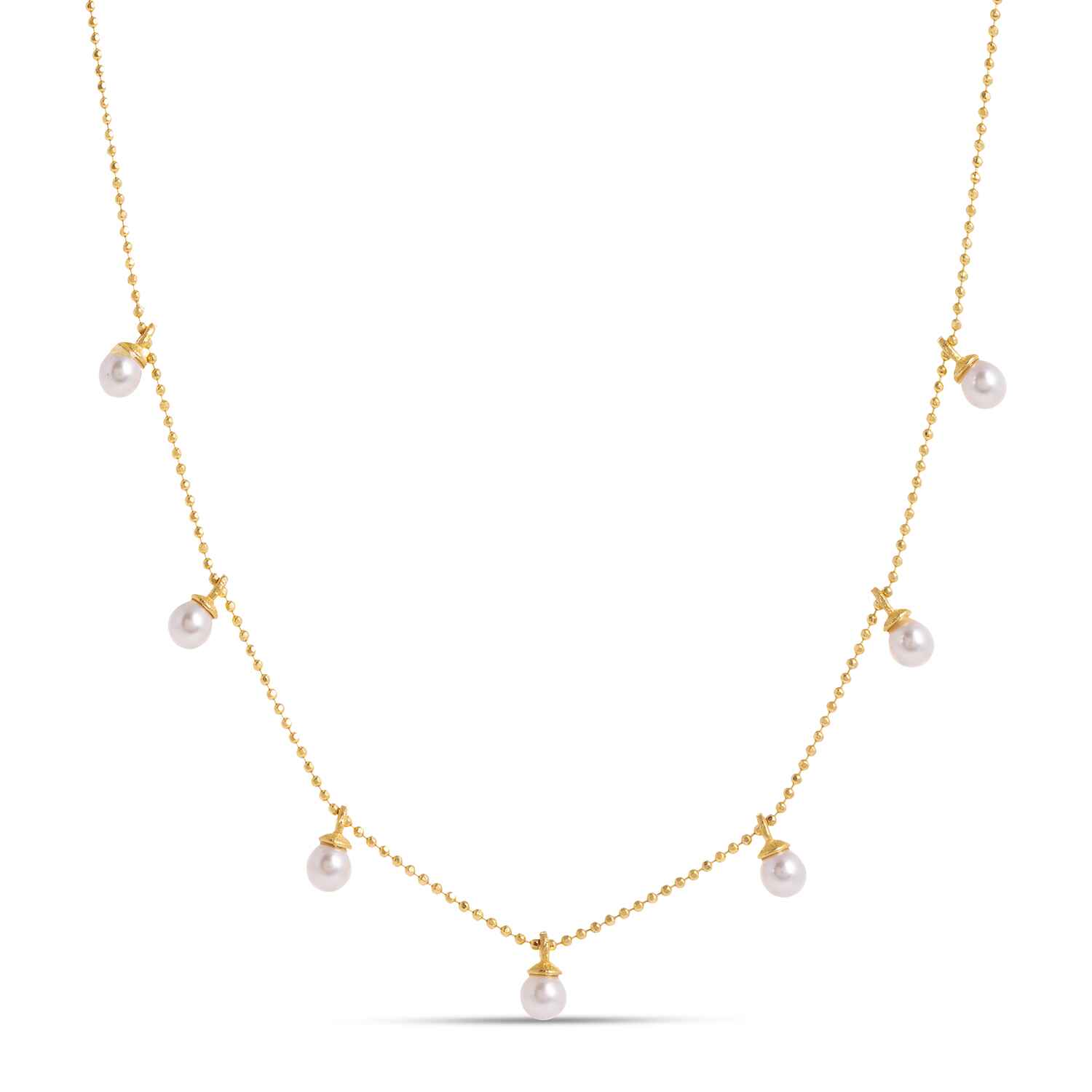 Laura Gold Chain Necklace with tiny pearls Refurbished - Amadeus (This could refer to multiple things, such as the 1 refurbished available on Cerqular