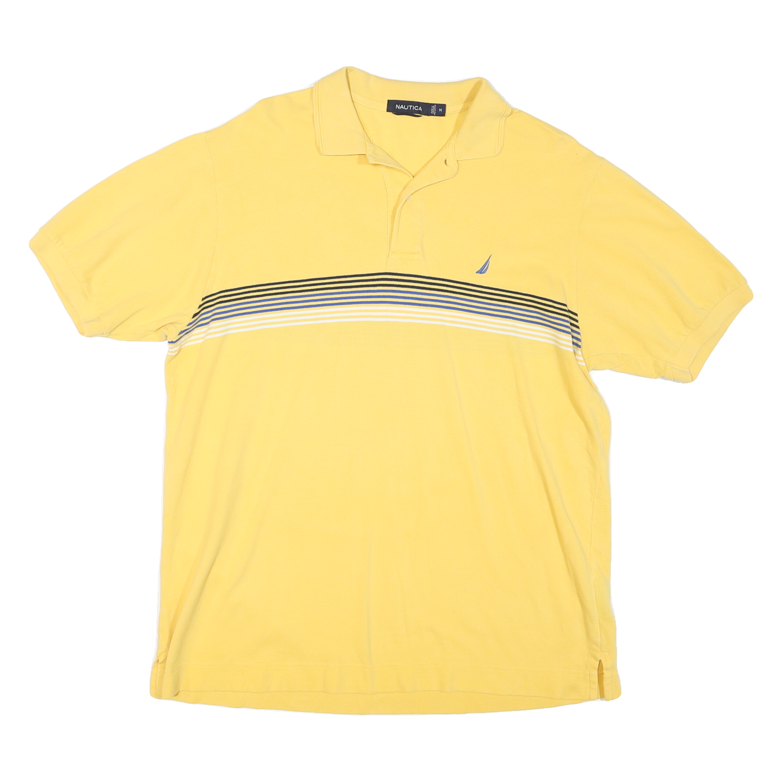 Buy NAUTICA Mens Yellow Stripe Short Sleeve Polo Shirt M Cotton Logo Refurbished - $22.09 NAUTICA Mens Yellow Stripe Short Sleeve Polo Shirt M Cotton Logo Refurbished - N/A refurbished available on Cerqular