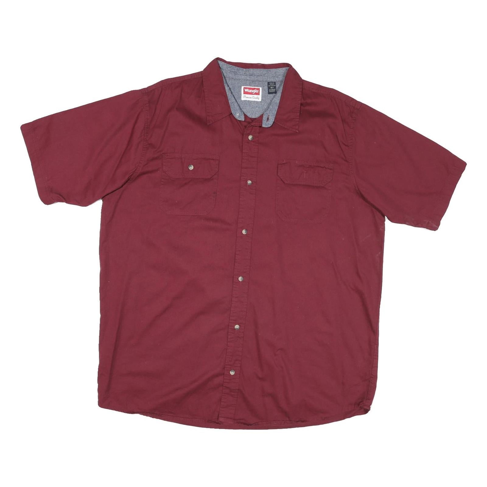 Buy WRANGLER Mens Maroon Plain Short Sleeve Shirt XL Cotton Blend Casual Refurbished - $36.39 WRANGLER Mens Maroon Plain Short Sleeve Shirt XL Cotton Blend Casual Refurbished - N/A refurbished available on Cerqular