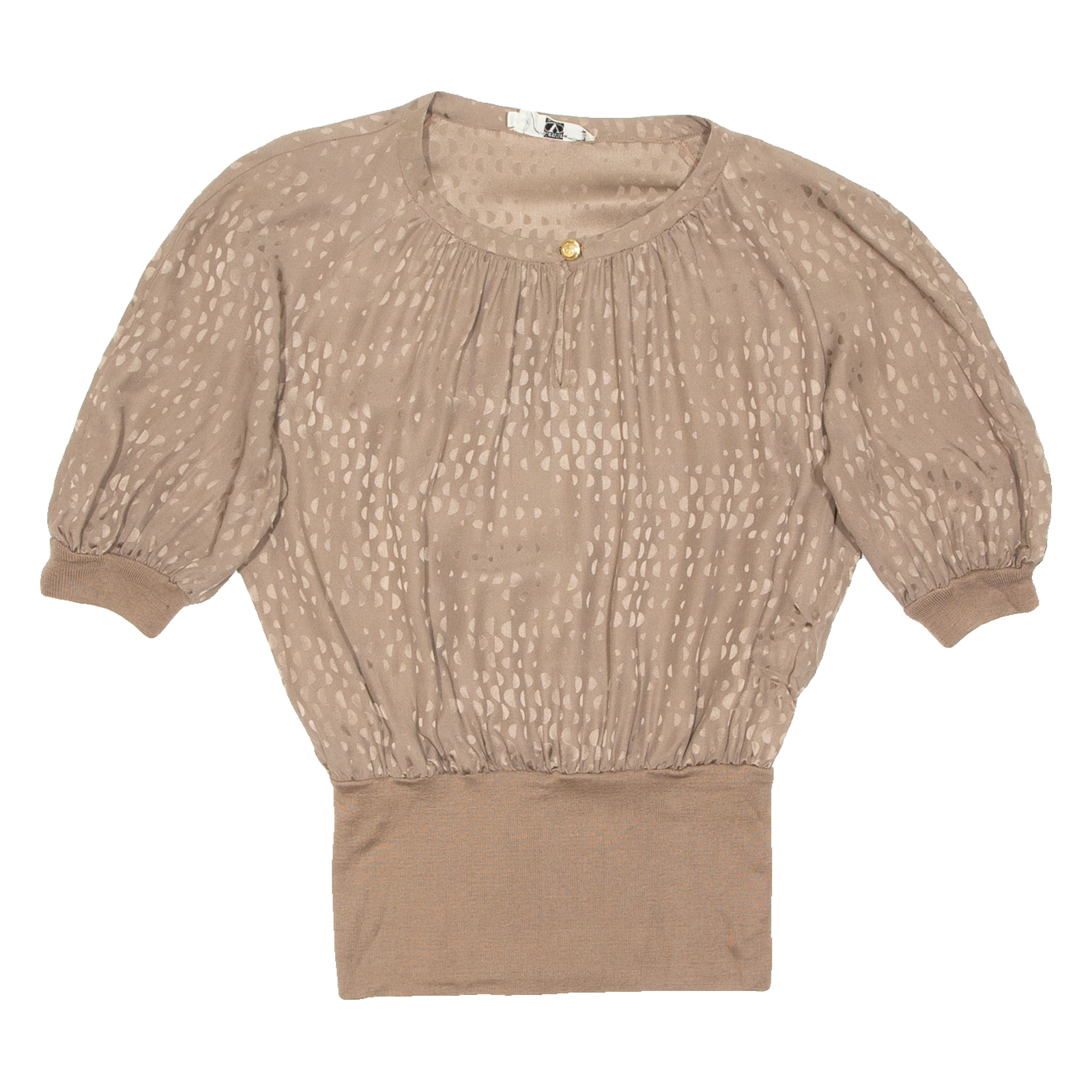 Womens Printed Top Brown 3/4 Sleeve Animal Print M Refurbished - N/A refurbished available on Cerqular
