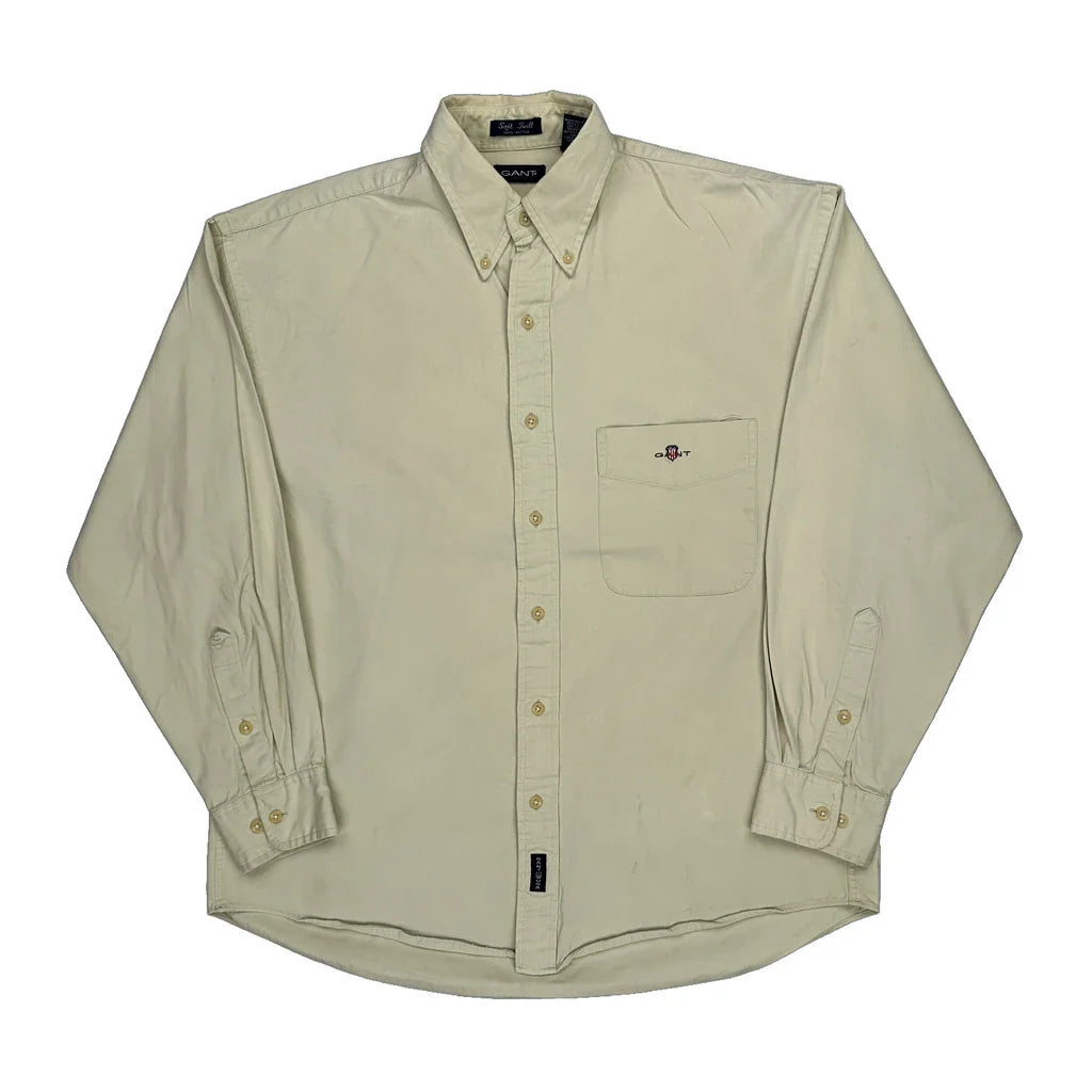 Gant Shirt - Medium Beige Cotton Refurbished - Thrifted (note: this is a term often used to describe second- refurbished available on Cerqular