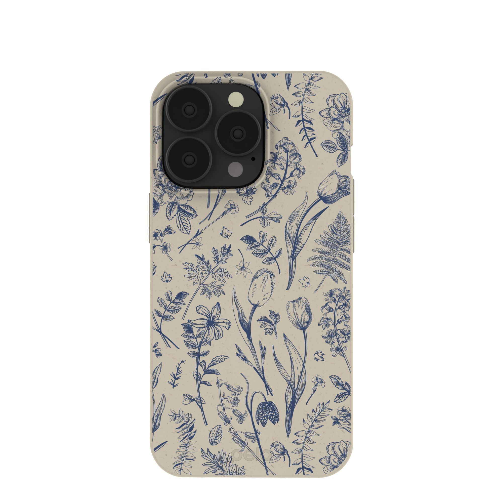 London Fog Indigo Bouquet iPhone 13 Pro Case Refurbished - Pela Case refurbished available on Cerqular