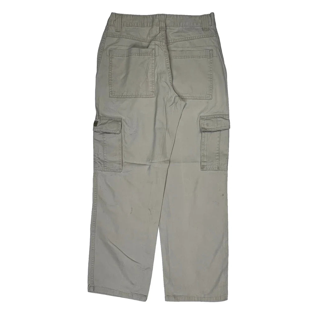 Wrangler Cargo Trousers - 30W 32L Beige Cotton Refurbished - Thrifted (note: this is a term often used to describe second- refurbished available on Cerqular