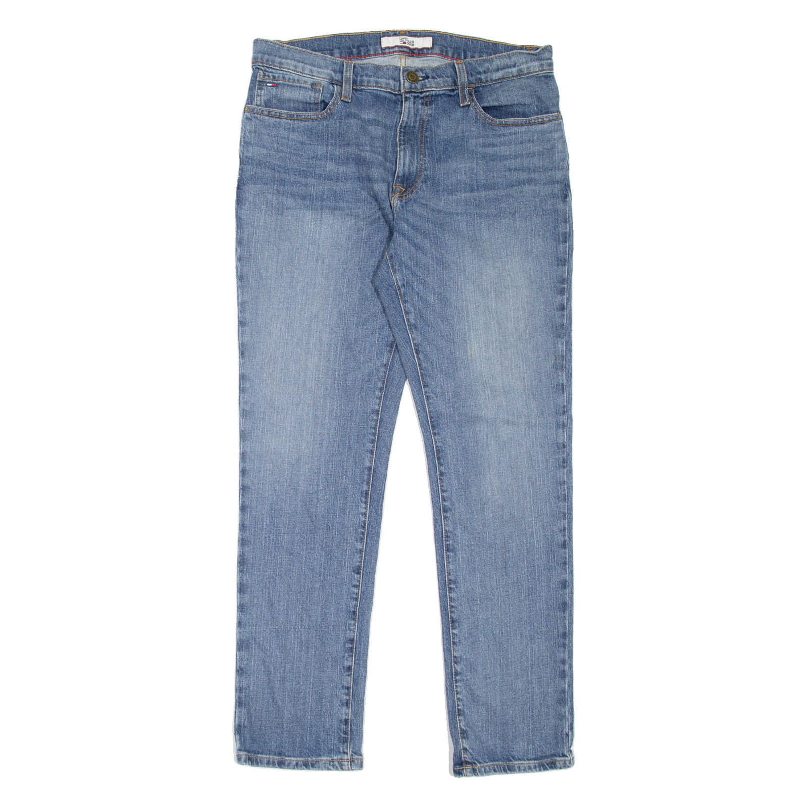 TOMMY HILFIGER Womens Jeans Blue Slim Straight Stone Wash W32 L30 Refurbished - N/A refurbished available on Cerqular