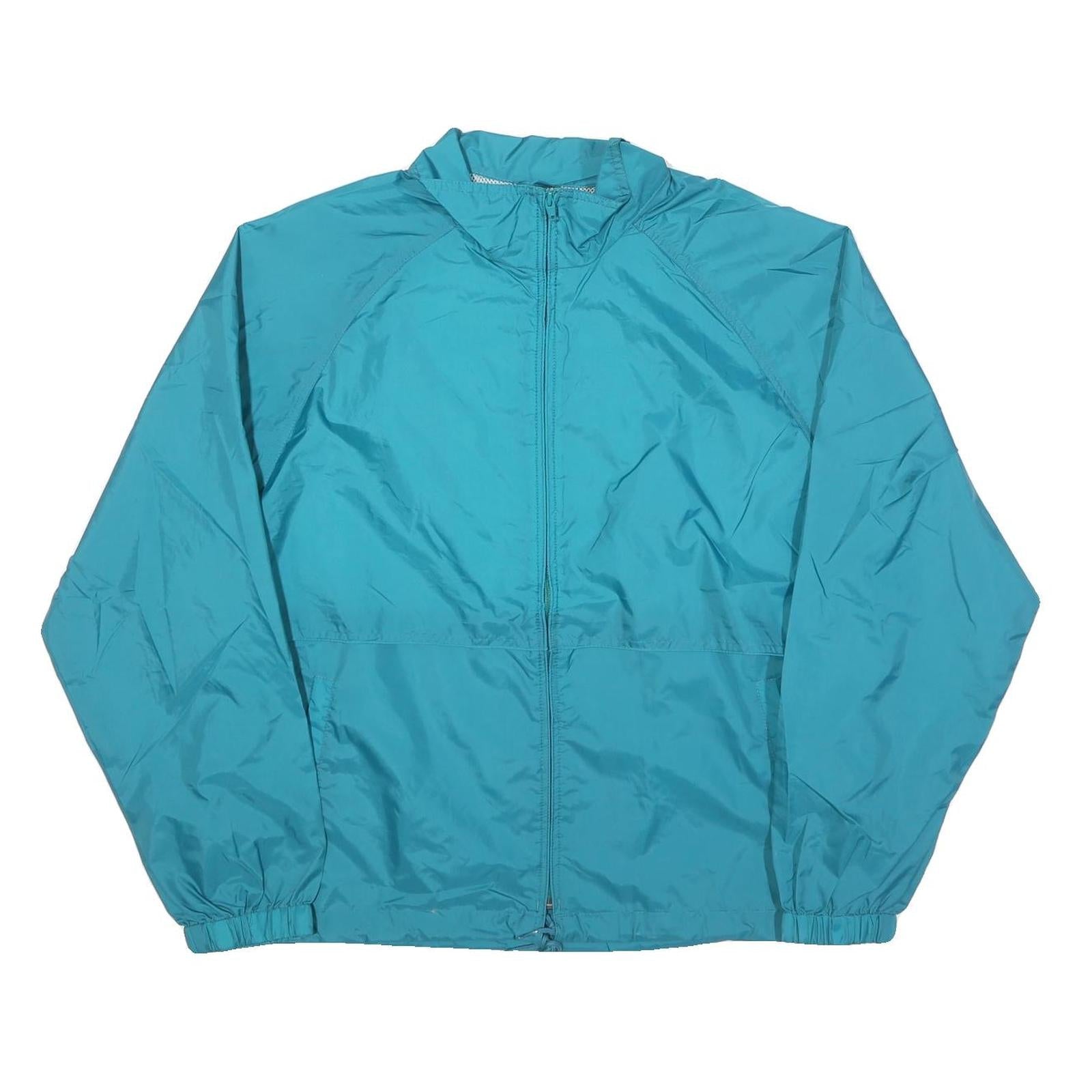 PERFECT TRAIL Mens Blue Nylon Windbreaker Jacket M Lightweight Casual Refurbished - N/A refurbished available on Cerqular