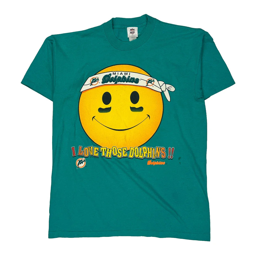 Buy Miami Dolphins Nfl Graphic T-Shirt - Large Green Cotton Refurbished - $46.89 Miami Dolphins Nfl Graphic T-Shirt - Large Green Cotton Refurbished - Thrifted (note: this is a term often used to describe second- refurbished available on Cerqular