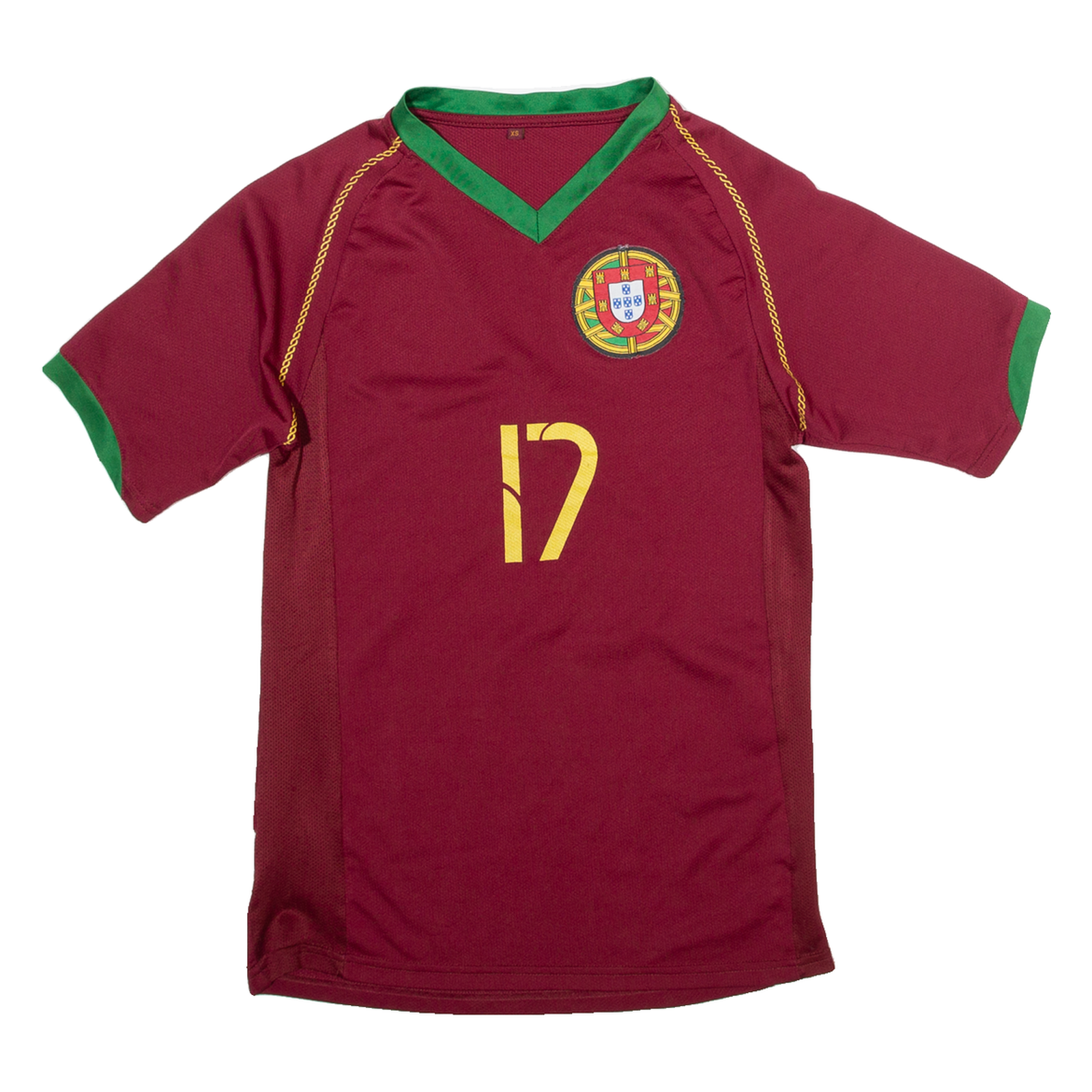 Portugal Ronaldo Football Mens T-Shirt Red V-Neck XS Refurbished - N/A refurbished available on Cerqular