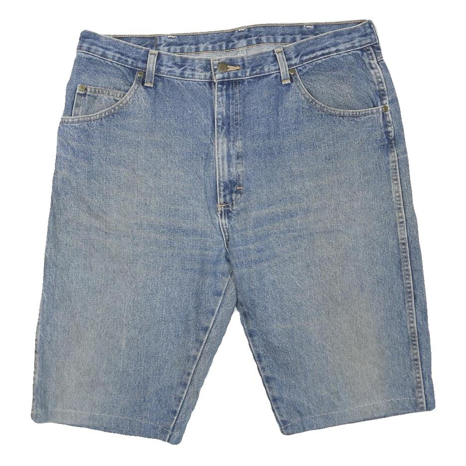 WRANGLER Mens Denim Blue Cotton Blend Casual Shorts L W38 Relaxed Fit Refurbished - N/A refurbished available on Cerqular