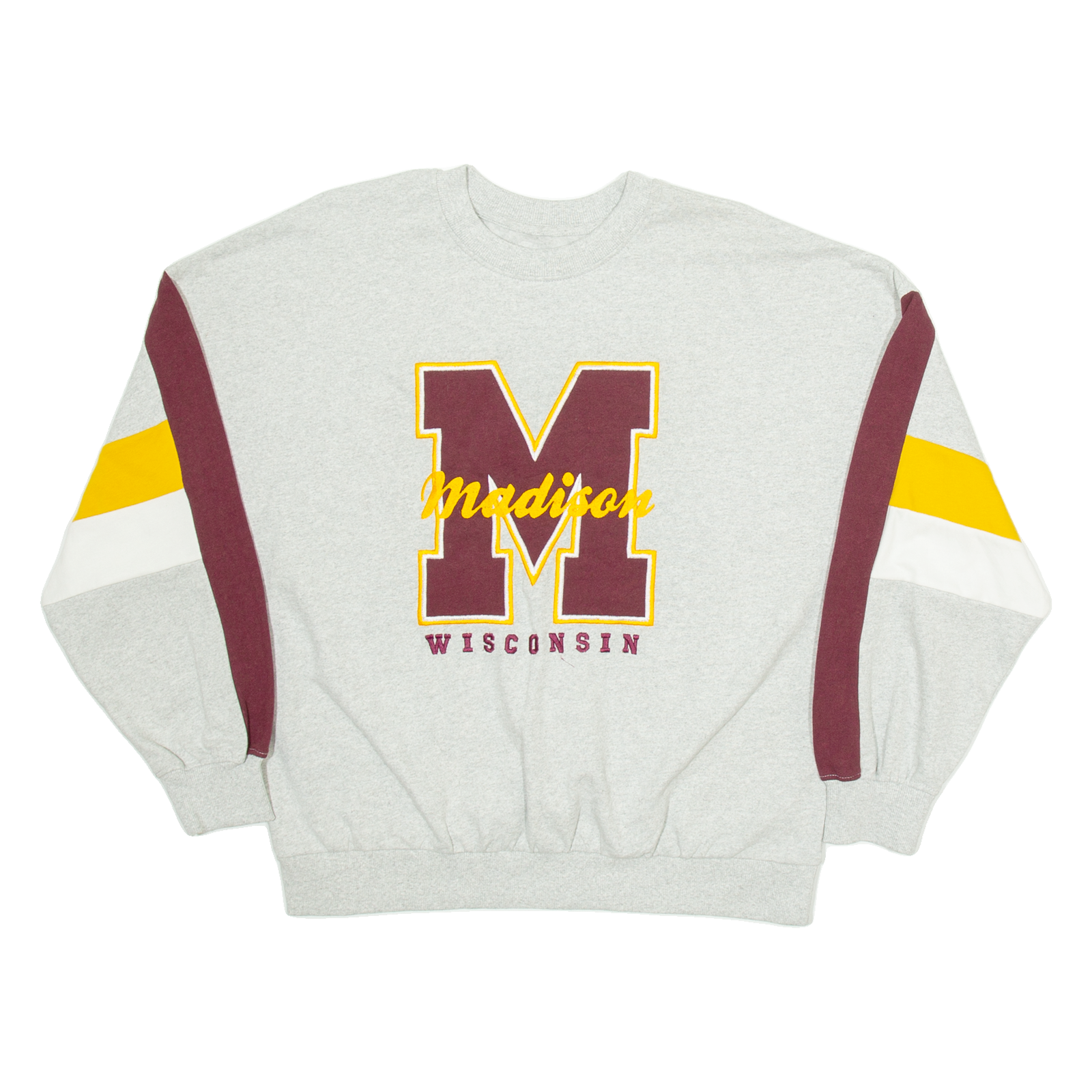 Madison Wisconsin Mens Sweatshirt Grey USA L Refurbished - N/A refurbished available on Cerqular
