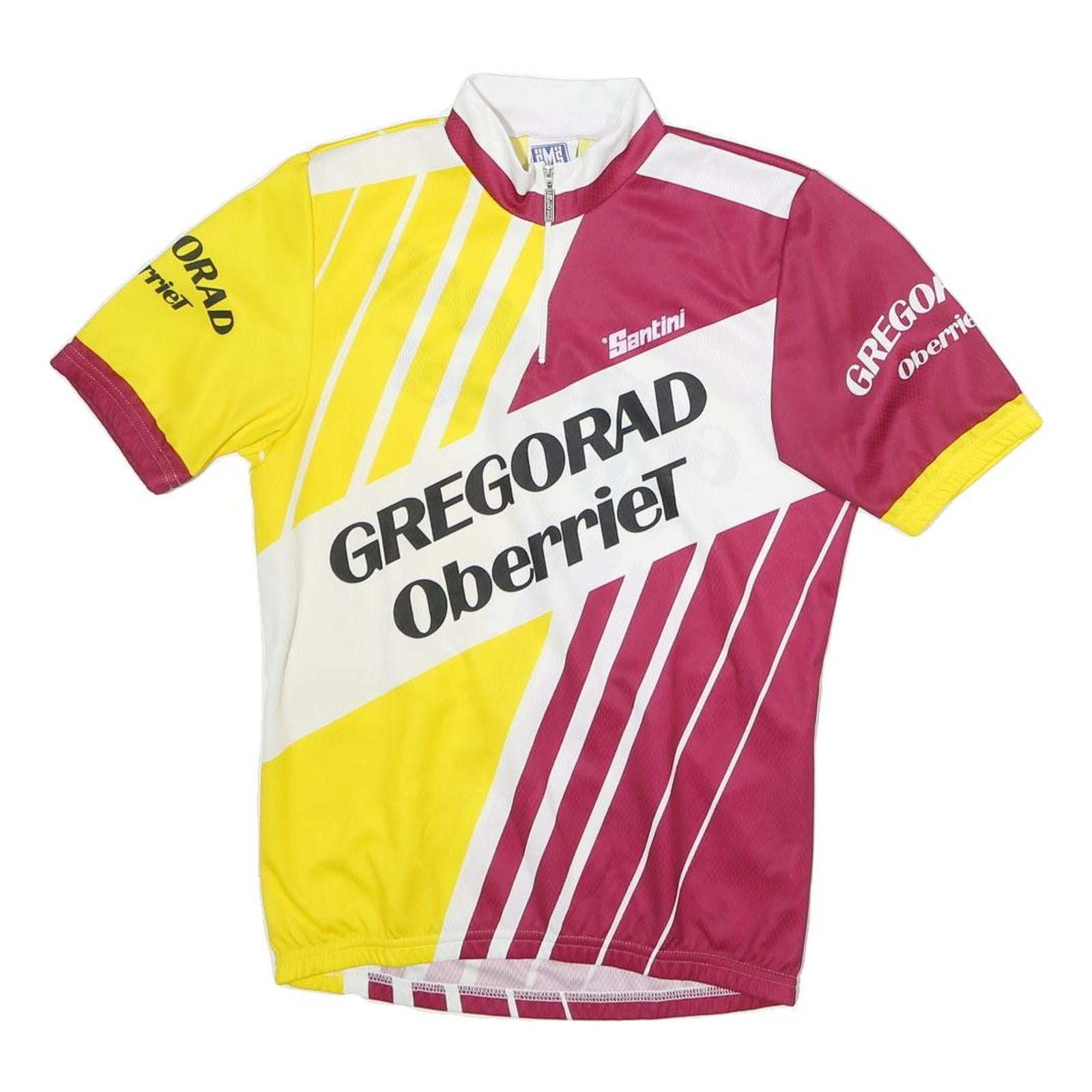 SMS Mens Yellow & Maroon Graphic T-Shirt S Short Sleeve 1/4 Zip Cycling Jersey Refurbished - N/A refurbished available on Cerqular