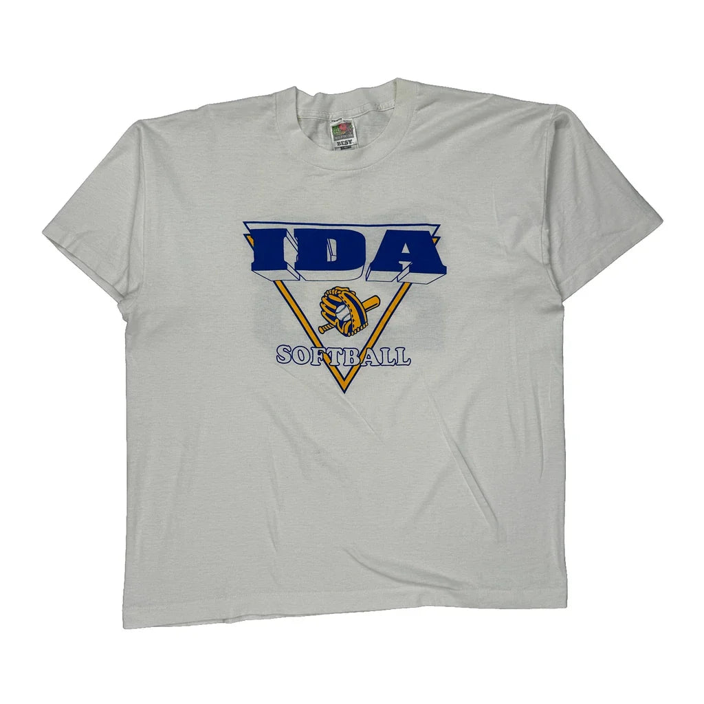 Buy Softball Fruit Of The Loom T-Shirt - XL Blue Cotton Blend Refurbished - $33.49 Softball Fruit Of The Loom T-Shirt - XL Blue Cotton Blend Refurbished - Thrifted (note: this is a term often used to describe second- refurbished available on Cerqular