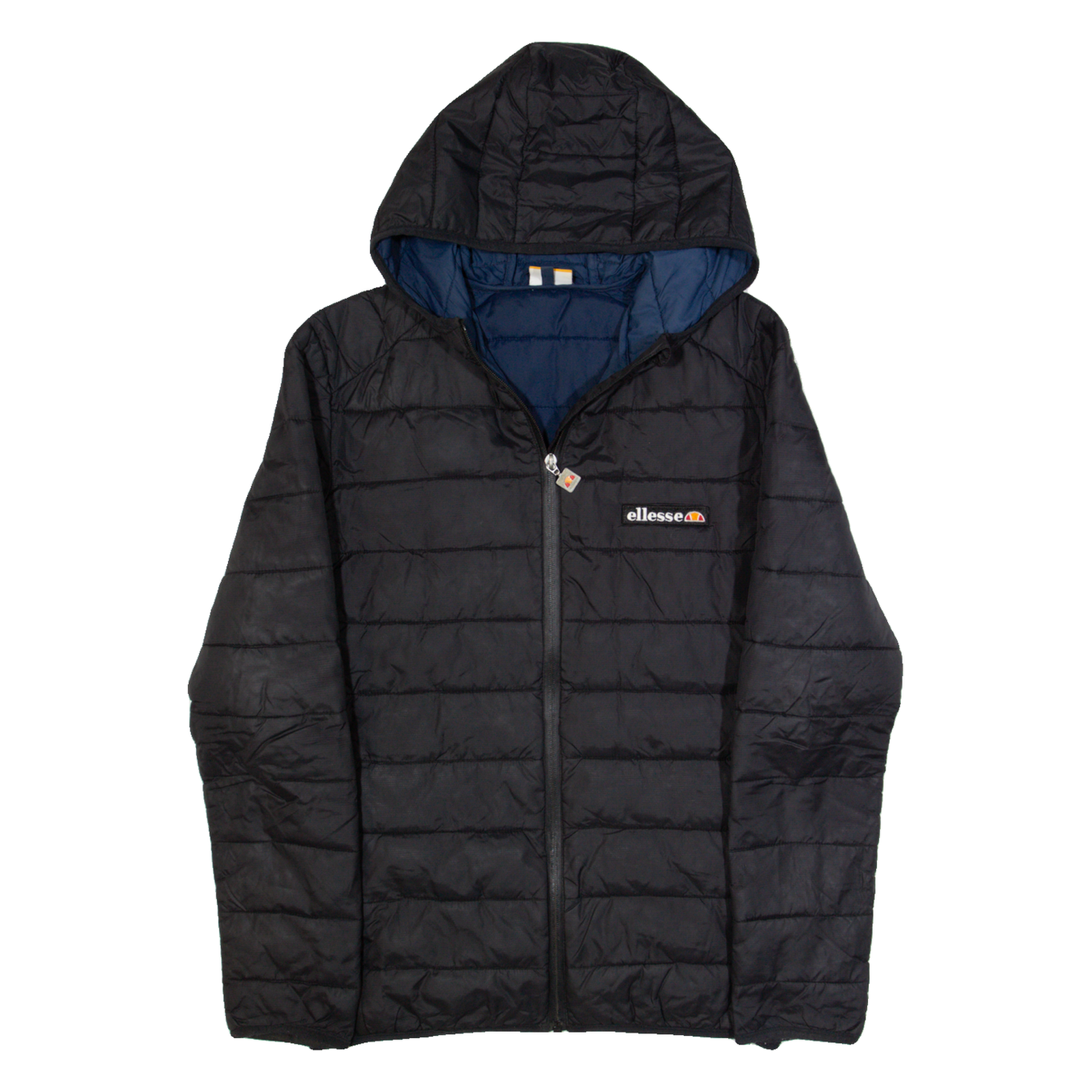 ELLESSE Lightweight Mens Puffer Jacket Black Hooded XXS Refurbished - N/A refurbished available on Cerqular