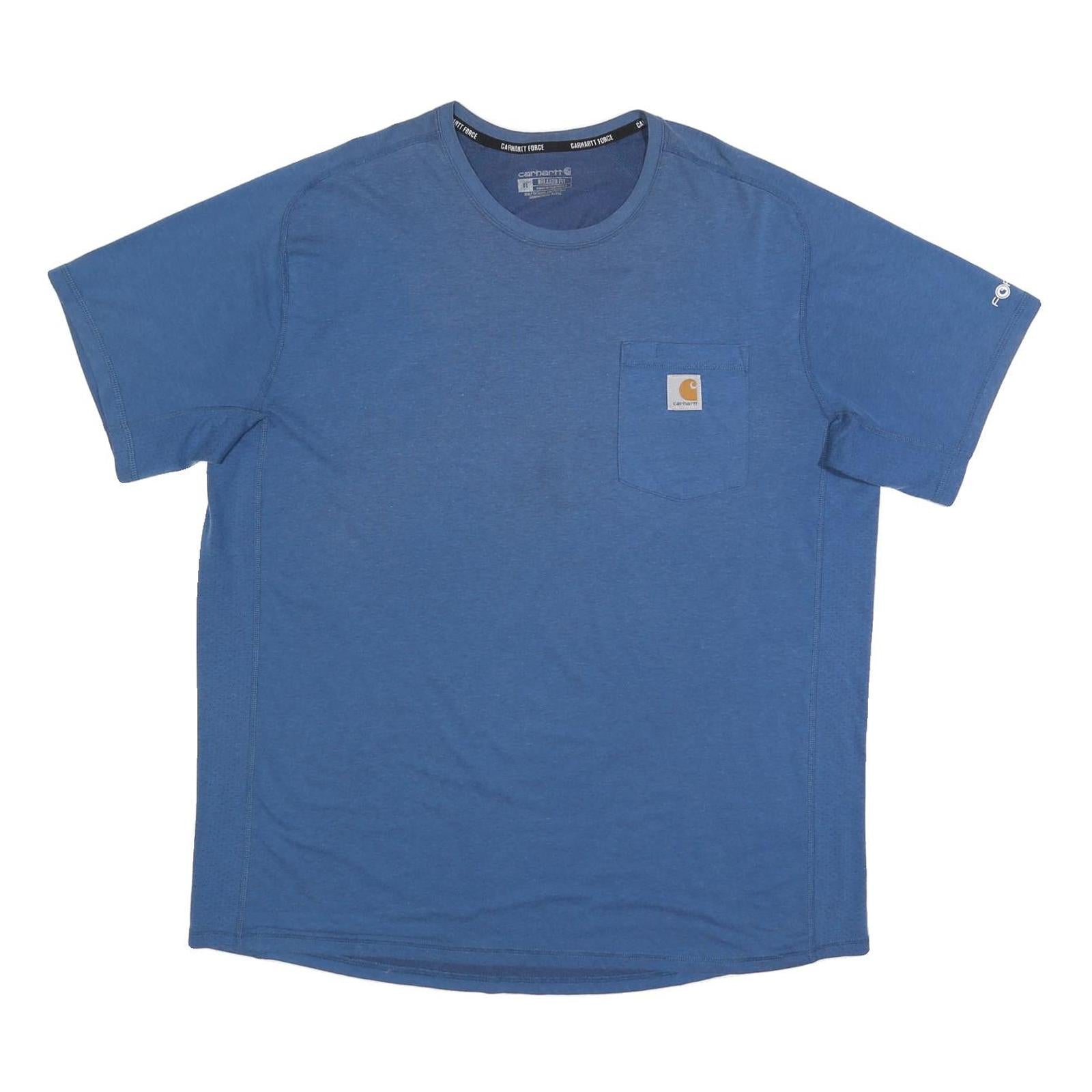CARHARTT Mens Blue Pocket T-Shirt XL Short Sleeve Crew Neck Workwear Casual Refurbished - N/A refurbished available on Cerqular