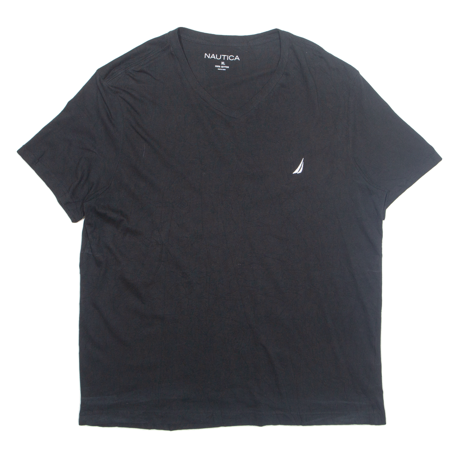 NAUTICA Mens T-Shirt Black V-Neck XL Refurbished - N/A refurbished available on Cerqular
