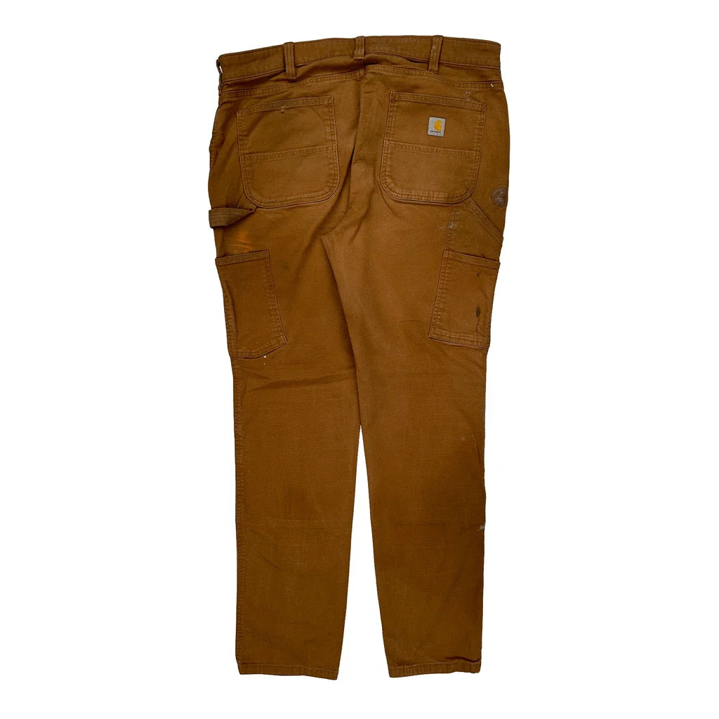Carhartt Double Knee Carpenter Trousers - 38W UK 20 Brown Cotton Refurbished - Thrifted (note: this is a term often used to describe second- refurbished available on Cerqular