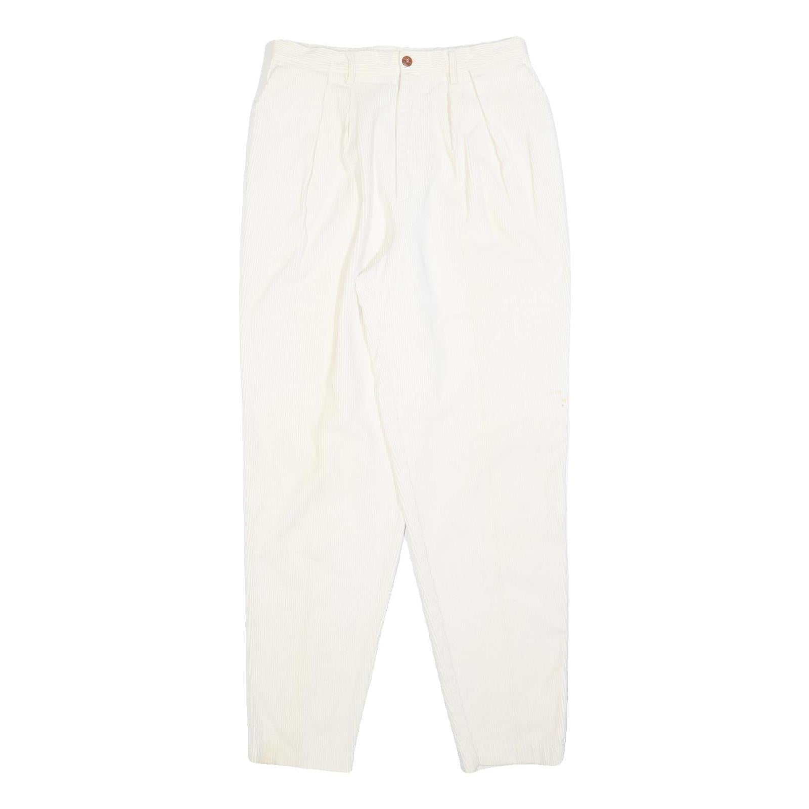 ESSENTIALS Womens Cotton Blend White Regular Fit Straight Trousers W28 L30 Refurbished - N/A refurbished available on Cerqular