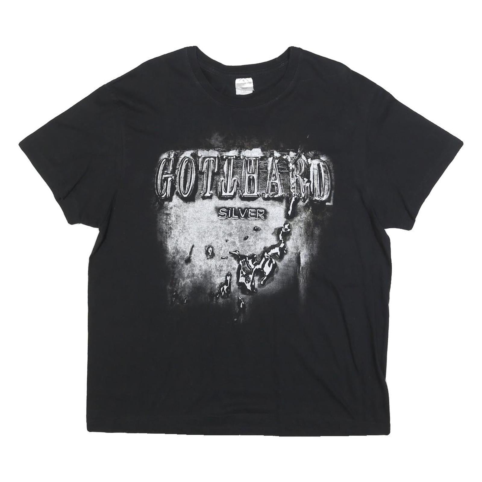 STEDMAN Womens Black Gothard Silver Graphic T-Shirt L Short Sleeve Crew Neck Refurbished - N/A refurbished available on Cerqular