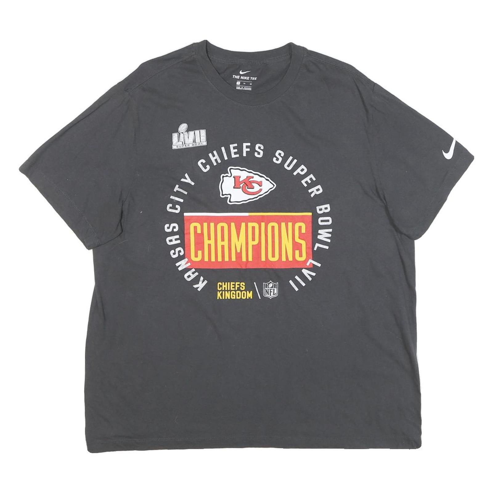Buy NIKE Mens Black Kansas City Chiefs Super Bowl LVII Champions T-Shirt XL Short Refurbished - $25.99 NIKE Mens Black Kansas City Chiefs Super Bowl LVII Champions T-Shirt XL Short Refurbished - N/A refurbished available on Cerqular