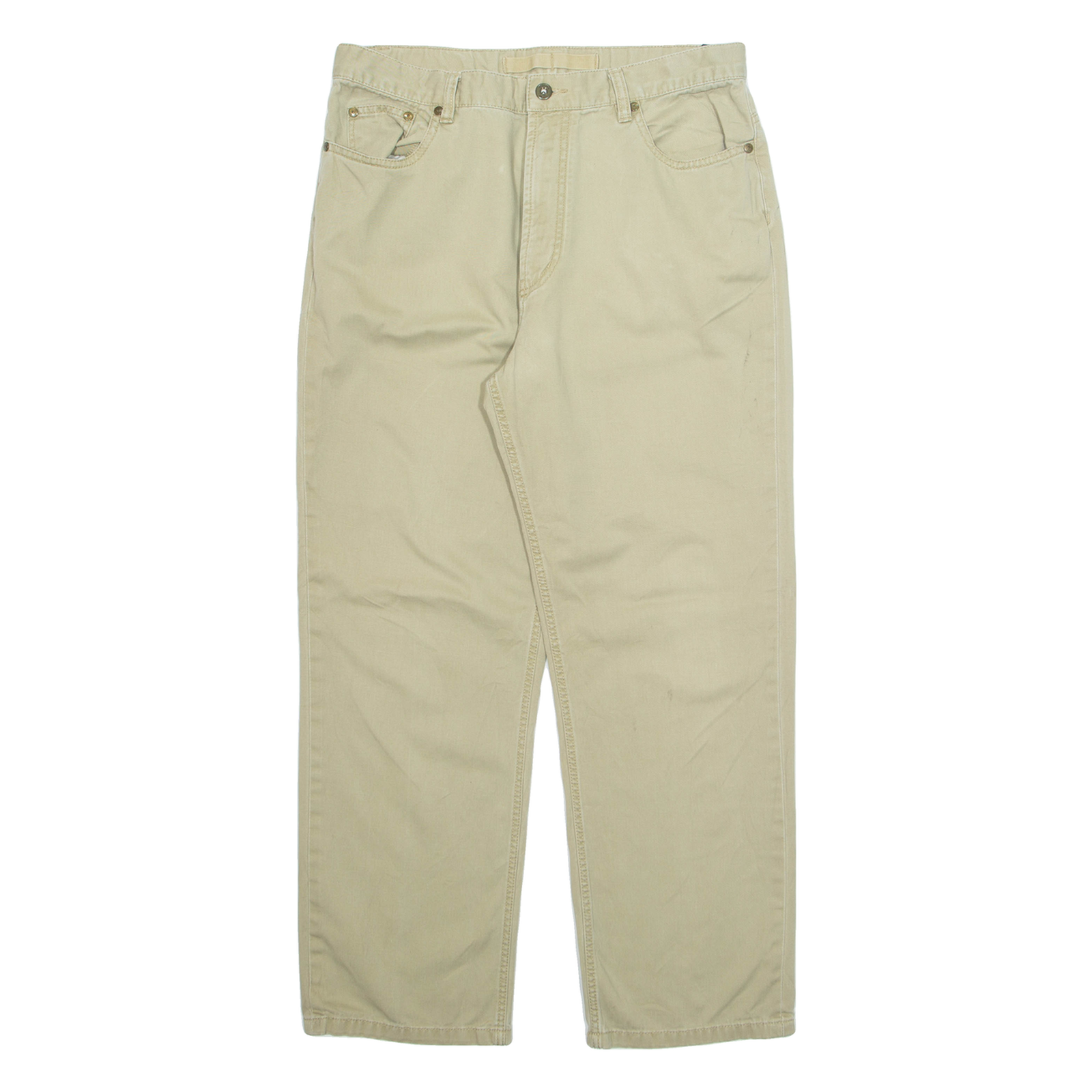 NAUTICA Mens Trousers Beige Regular Straight W33 L30 Refurbished - N/A refurbished available on Cerqular