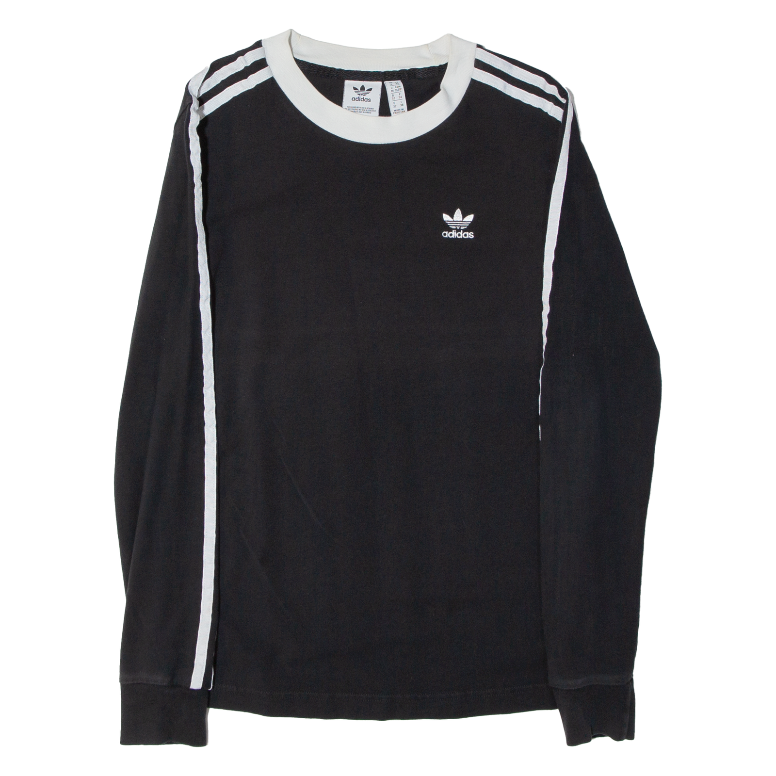 ADIDAS ORIGINALS Womens T-Shirt Black Long Sleeve UK 6 Refurbished - N/A refurbished available on Cerqular