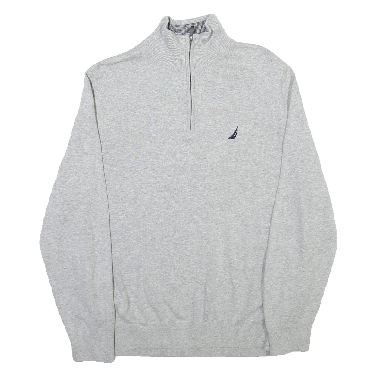 NAUTICA Mens Grey Plain Cotton Pullover Jumper Crew Neck M Classic Comfortable Refurbished - N/A refurbished available on Cerqular