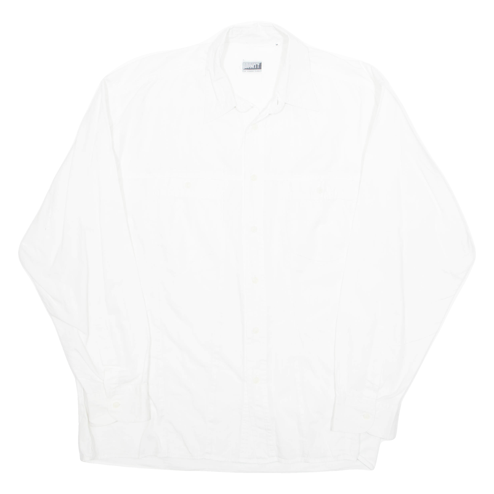 LIMIT Mens Plain Shirt White Long Sleeve XL Refurbished - N/A refurbished available on Cerqular