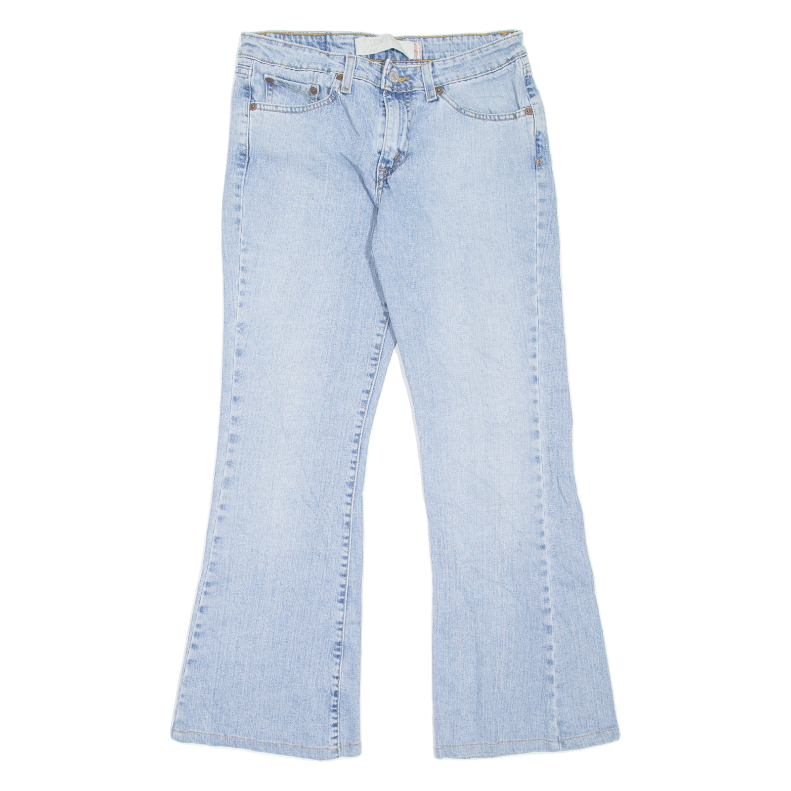 LEVI'S 519 Womens Jeans Blue Regular Flared Stone Wash W27 L27 Refurbished - N/A refurbished available on Cerqular