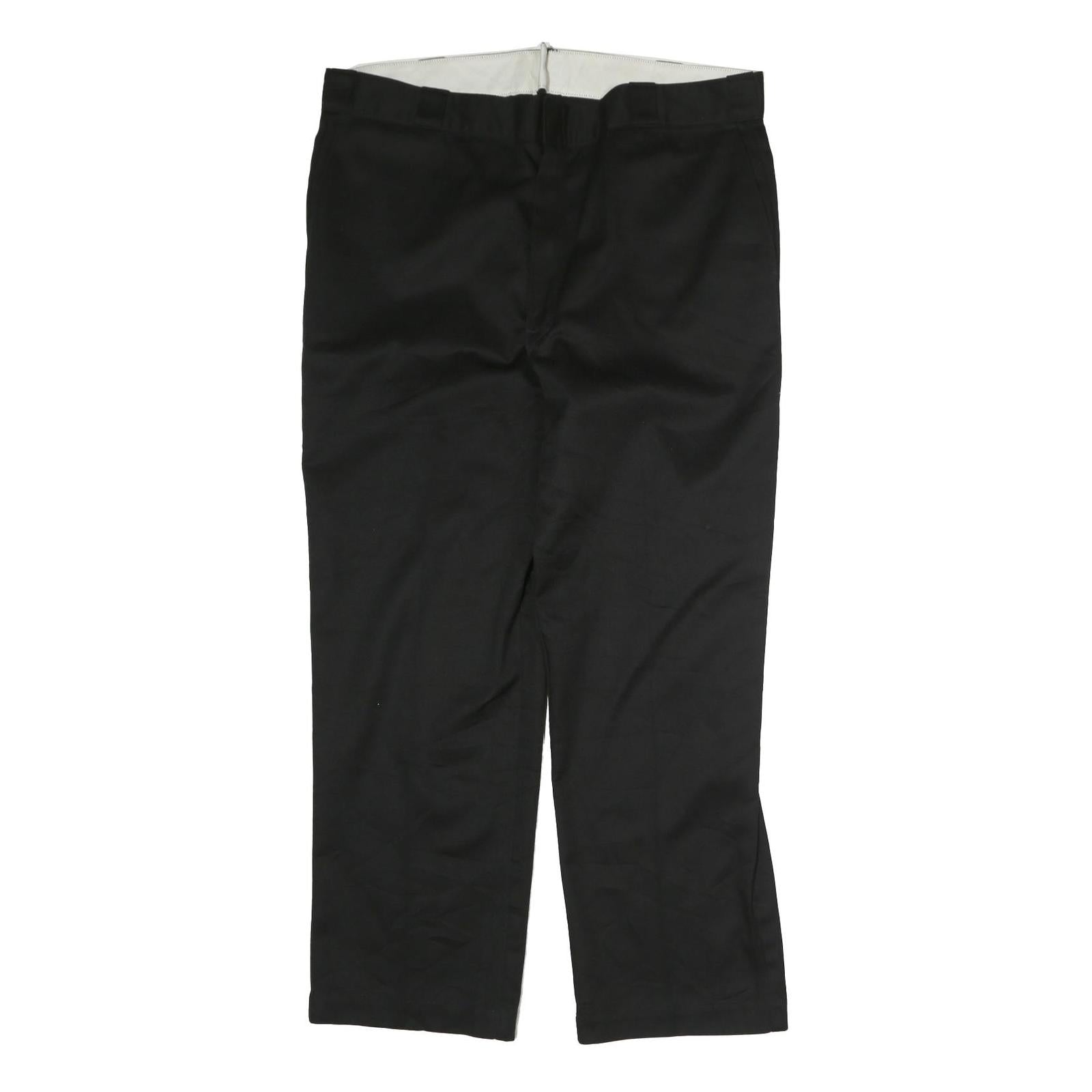 DICKIES Mens Cotton Blend Black Regular Fit Straight Leg Trousers W40 L30 Refurbished - N/A refurbished available on Cerqular