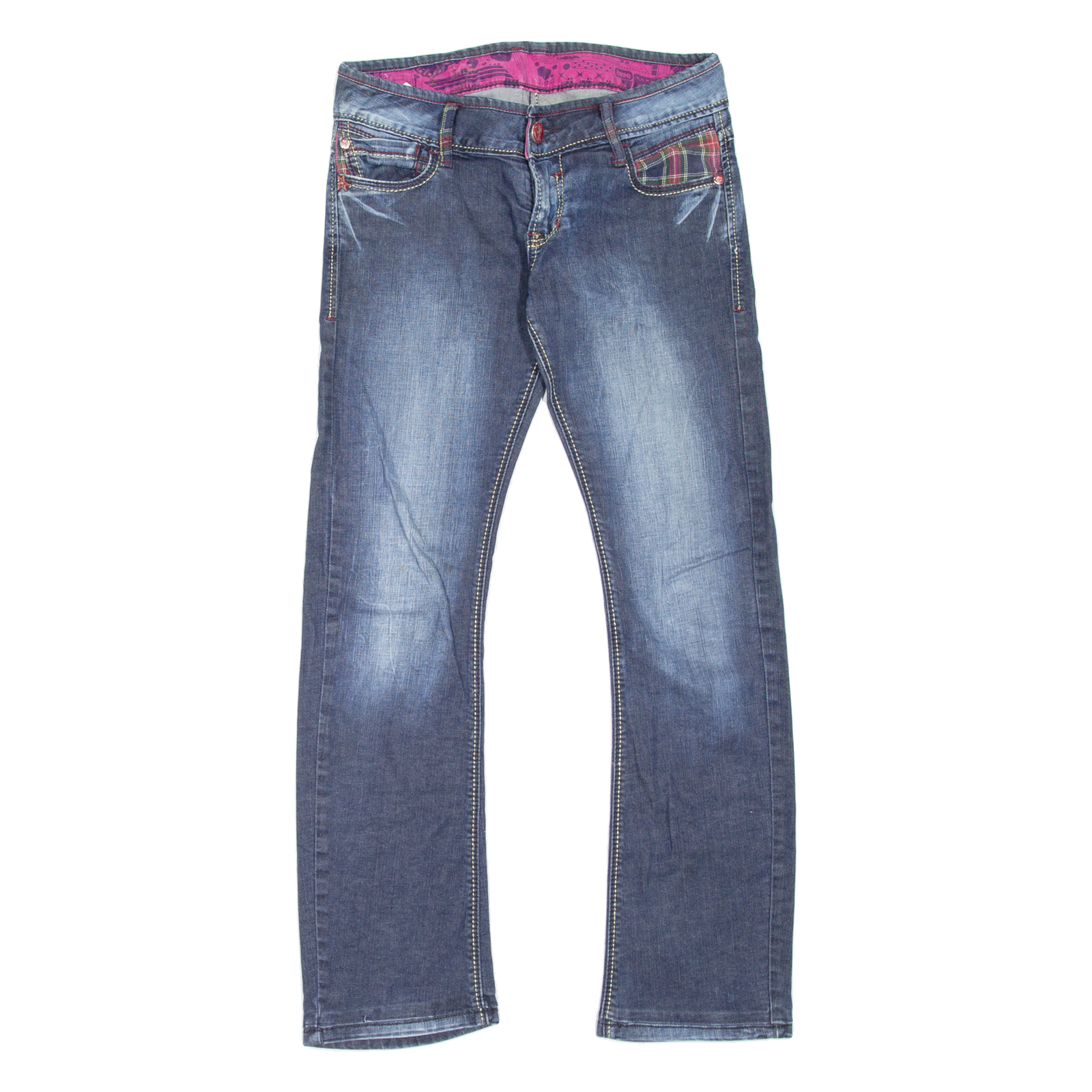 TOUGH Lyttelton Womens Jeans Blue Regular Straight Stone Wash W27 L29 Refurbished - N/A refurbished available on Cerqular