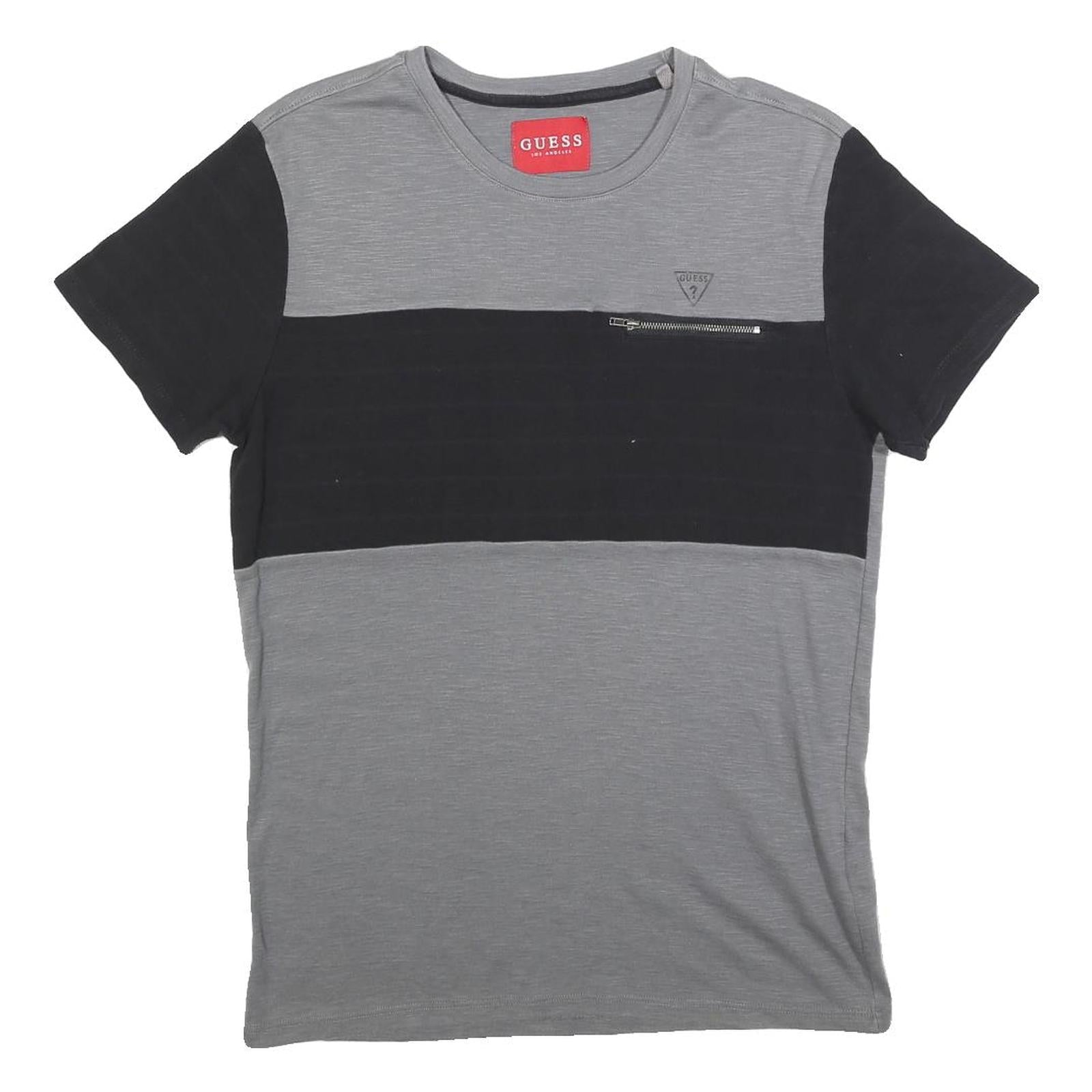 Buy GUESS Mens Grey & Black Modern T-Shirt M Short Sleeve Crew Neck Cotton Blend Refurbished - $18.19 GUESS Mens Grey & Black Modern T-Shirt M Short Sleeve Crew Neck Cotton Blend Refurbished - N/A refurbished available on Cerqular