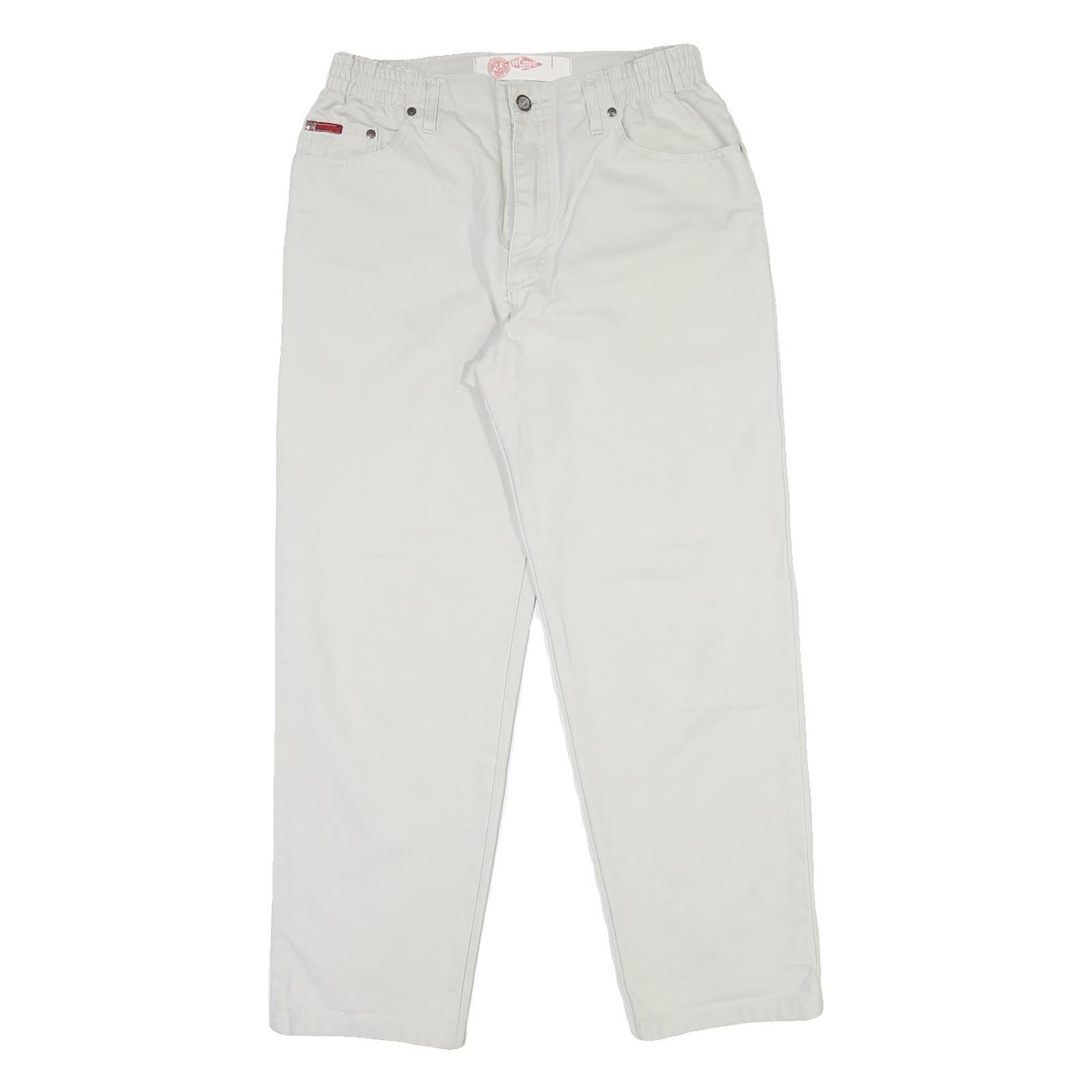 LEE COOPER Womens White Regular Fit Straight Cotton Jeans W29 L28 Zip Closure Refurbished - N/A refurbished available on Cerqular