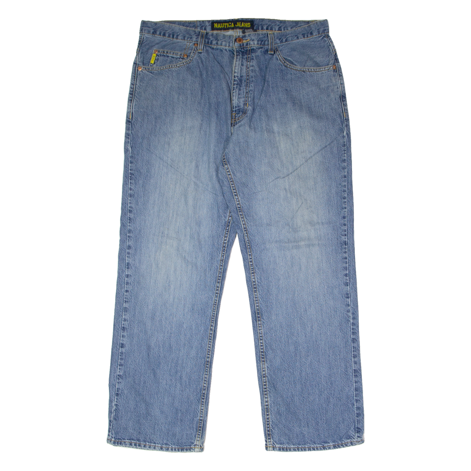 NAUTICA Mens Jeans Blue Regular Straight Stone Wash W36 L30 Refurbished - N/A refurbished available on Cerqular