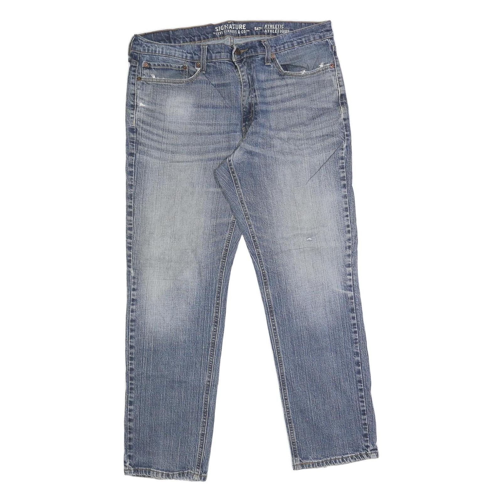 LEVI'S S67 Mens Regular Blue Denim Medium W36 L30 Zip Jeans Refurbished - N/A refurbished available on Cerqular
