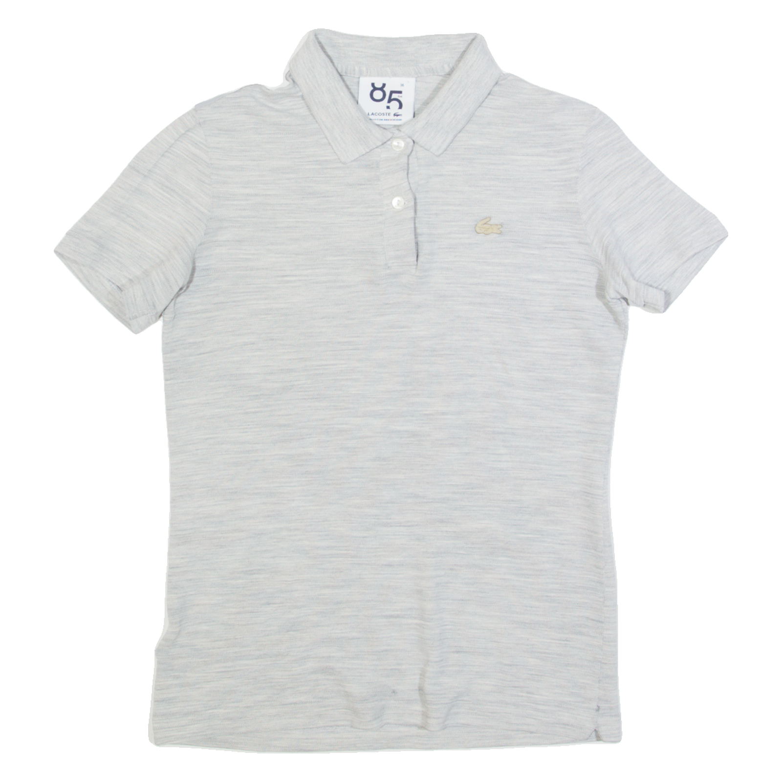 LACOSTE Womens Polo Shirt Grey S Refurbished - N/A refurbished available on Cerqular