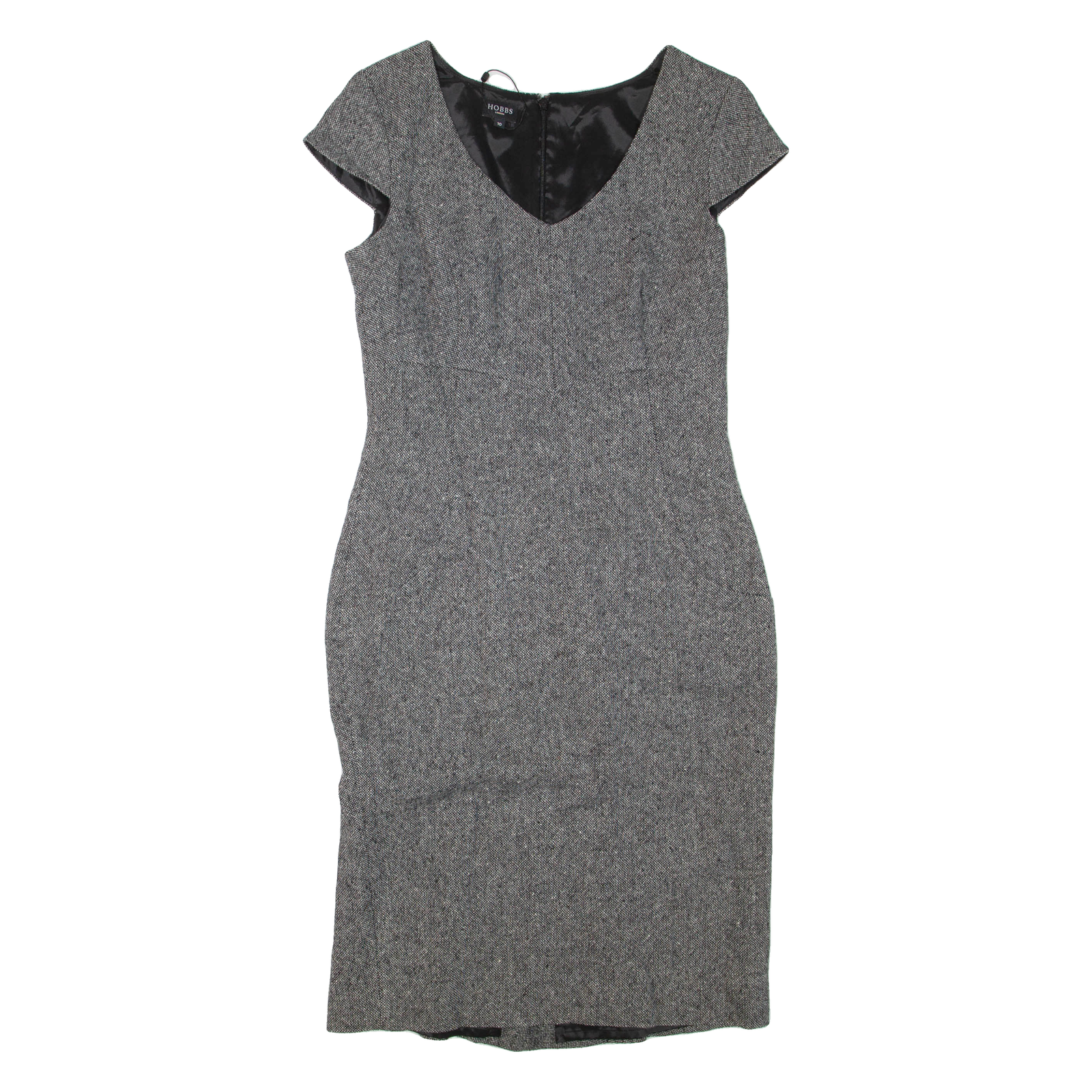 HOBBS LONDON Womens Pencil Dress Grey Wool Short Sleeve Knee Length M Refurbished - N/A refurbished available on Cerqular