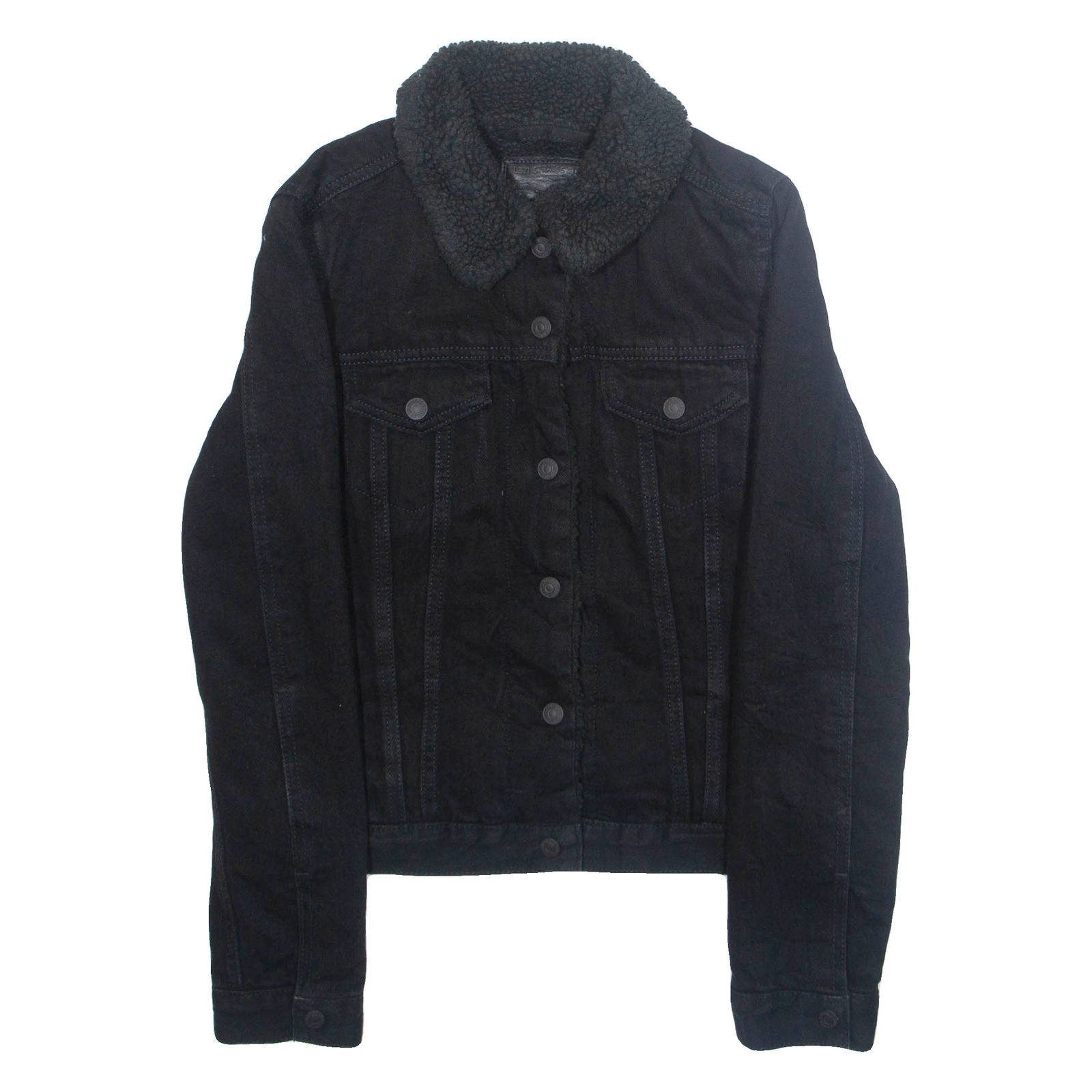 Buy LEVI'S Womens Sherpa Lined Denim Jacket Black XS Refurbished - $75.39 LEVI'S Womens Sherpa Lined Denim Jacket Black XS Refurbished - N/A refurbished available on Cerqular